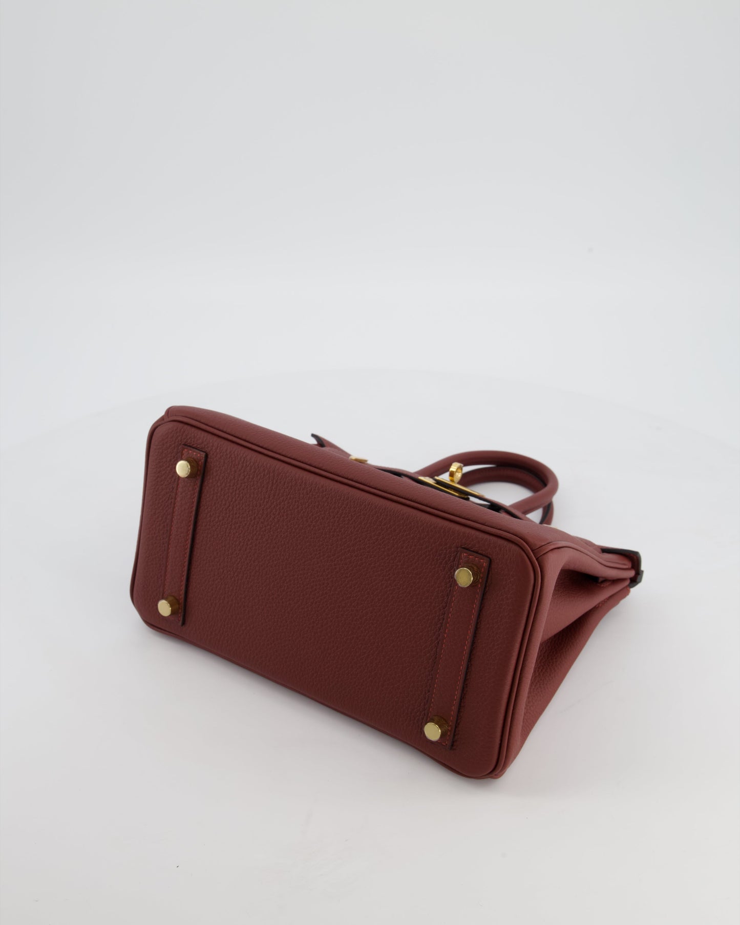 *HOT* Herm�s Birkin 25 Retourne Bag in Rouge H Togo Leather with Gold Hardware