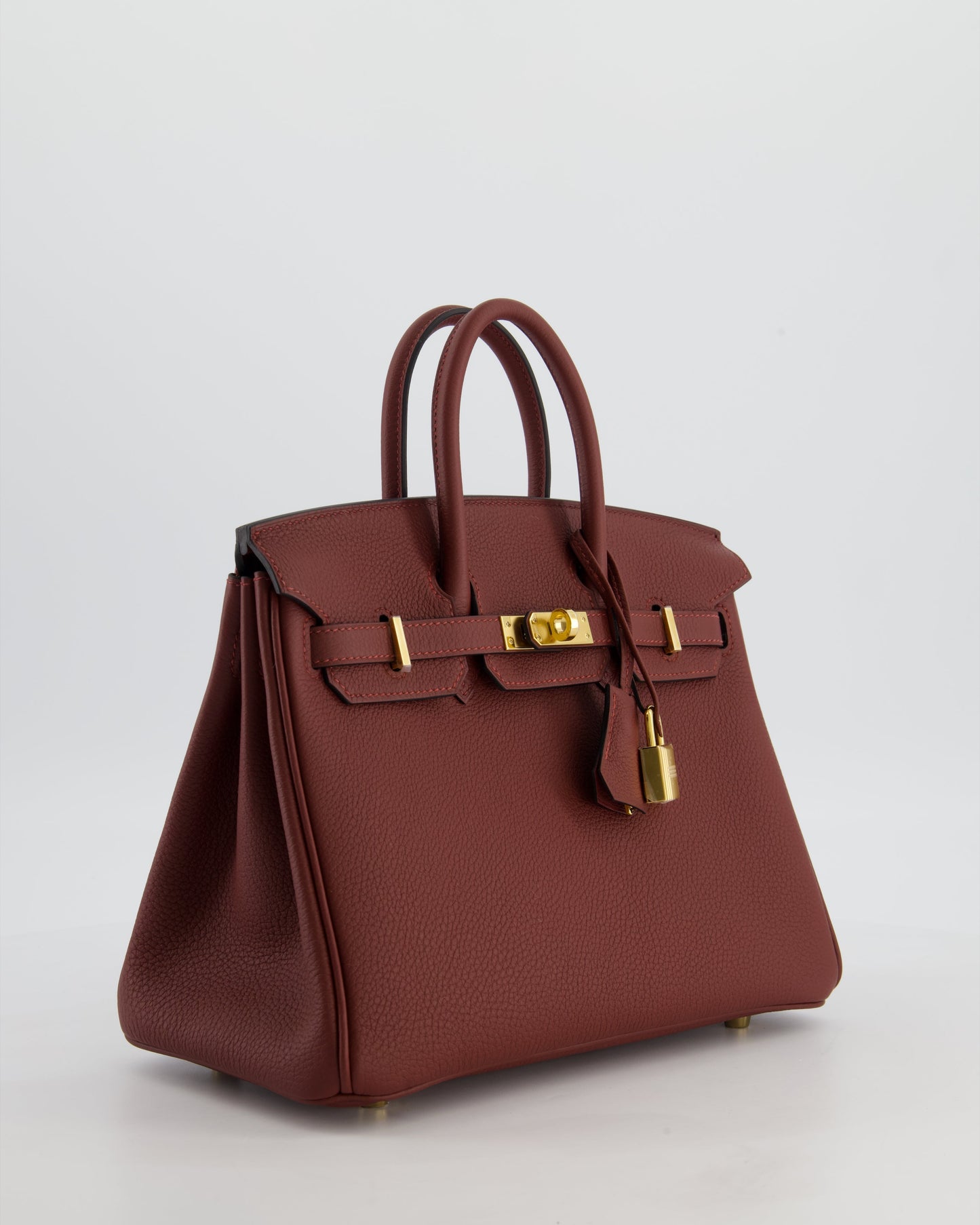 *HOT* Herm�s Birkin 25 Retourne Bag in Rouge H Togo Leather with Gold Hardware