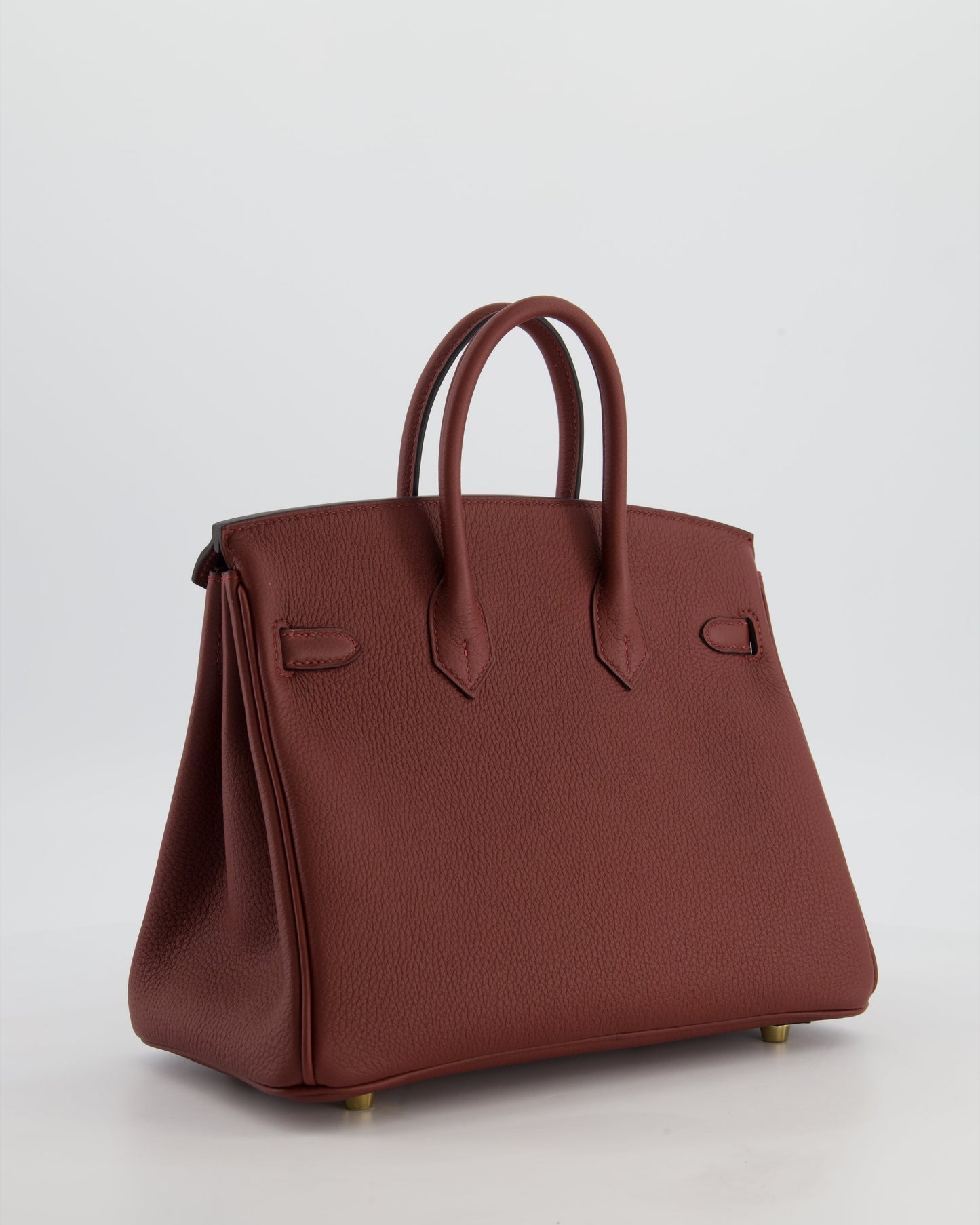 *HOT* Herm�s Birkin 25 Retourne Bag in Rouge H Togo Leather with Gold Hardware