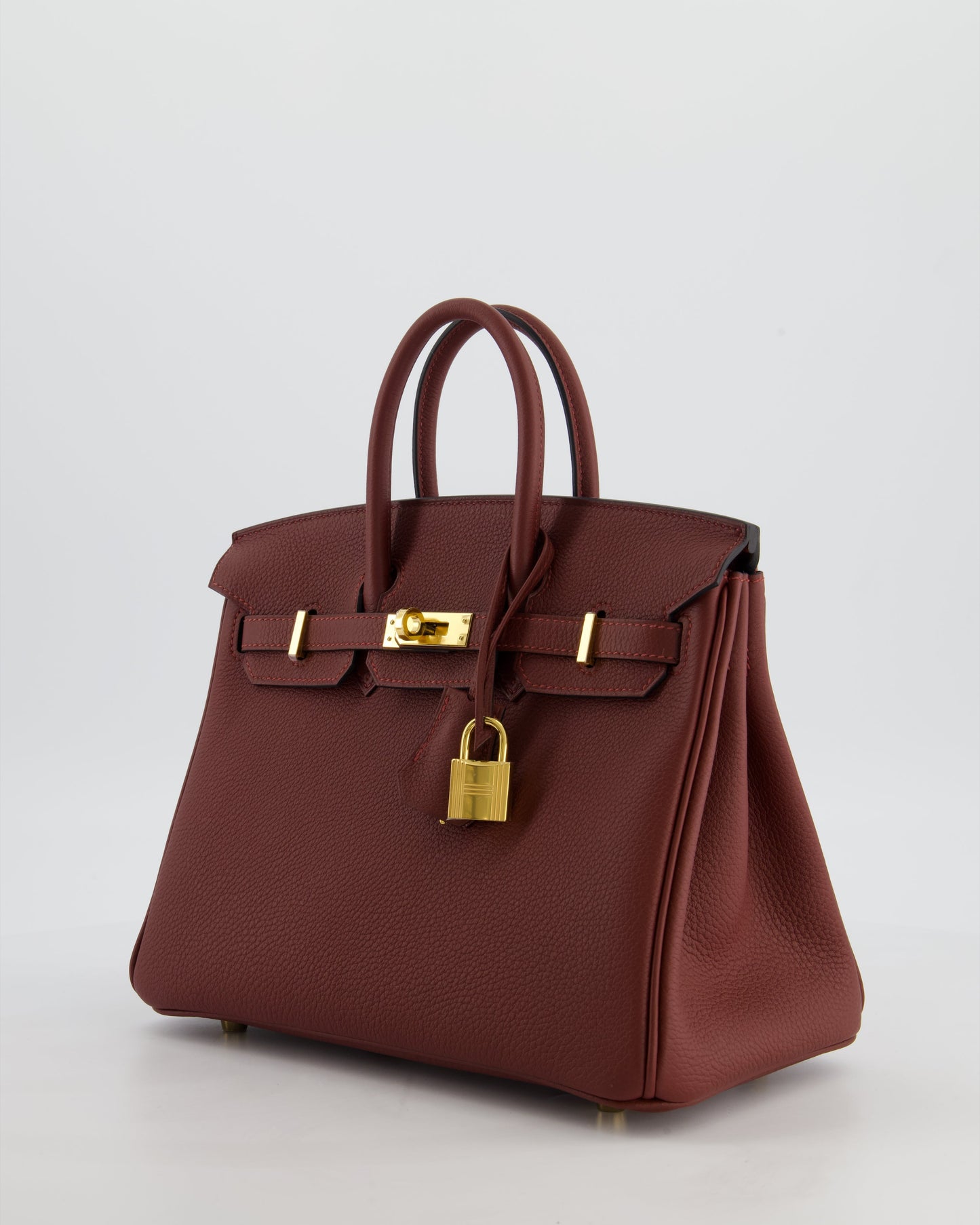 *HOT* Herm�s Birkin 25 Retourne Bag in Rouge H Togo Leather with Gold Hardware
