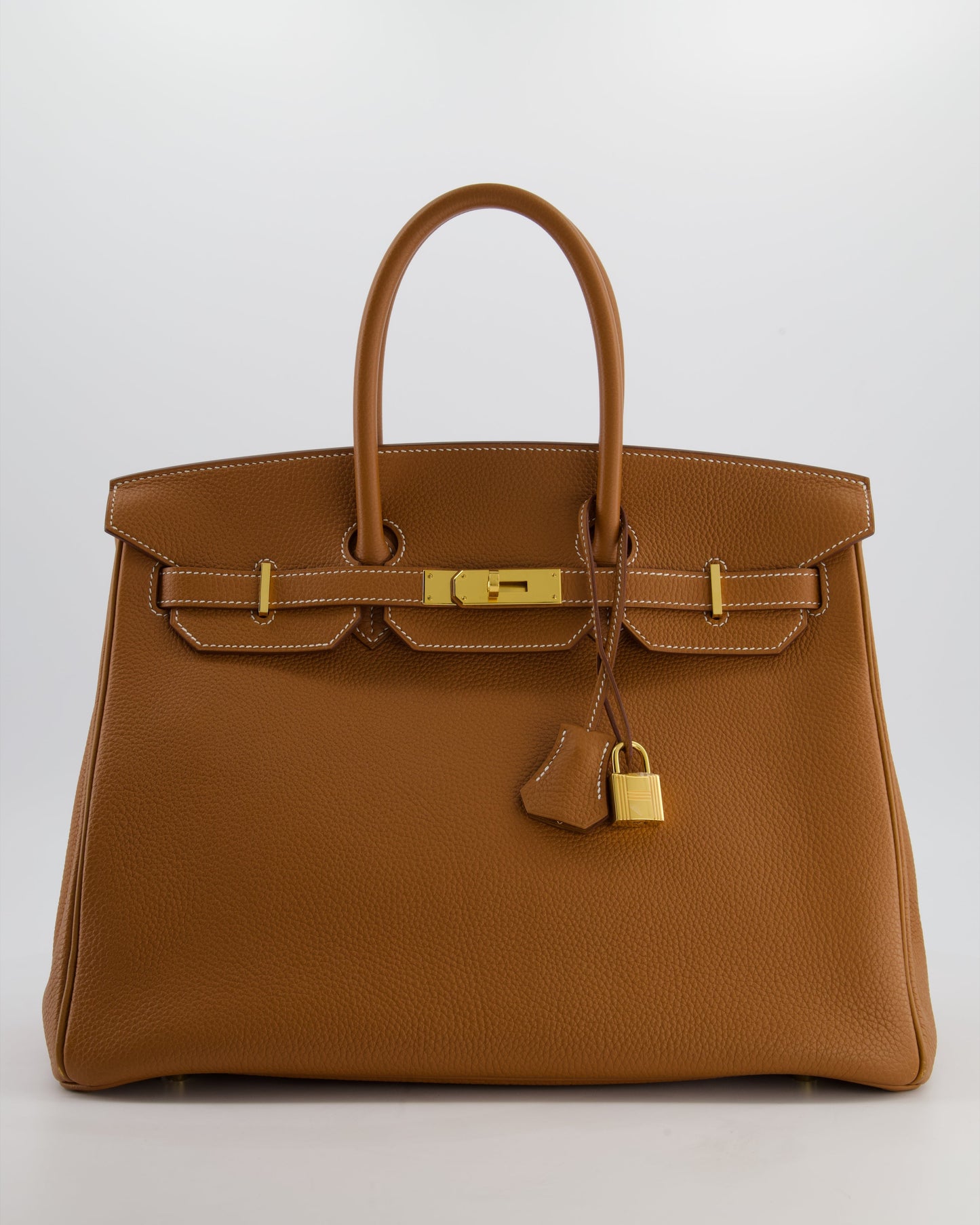 Herm�s Birkin 35 Retourne Bag in Gold Togo Leather with Gold Hardware