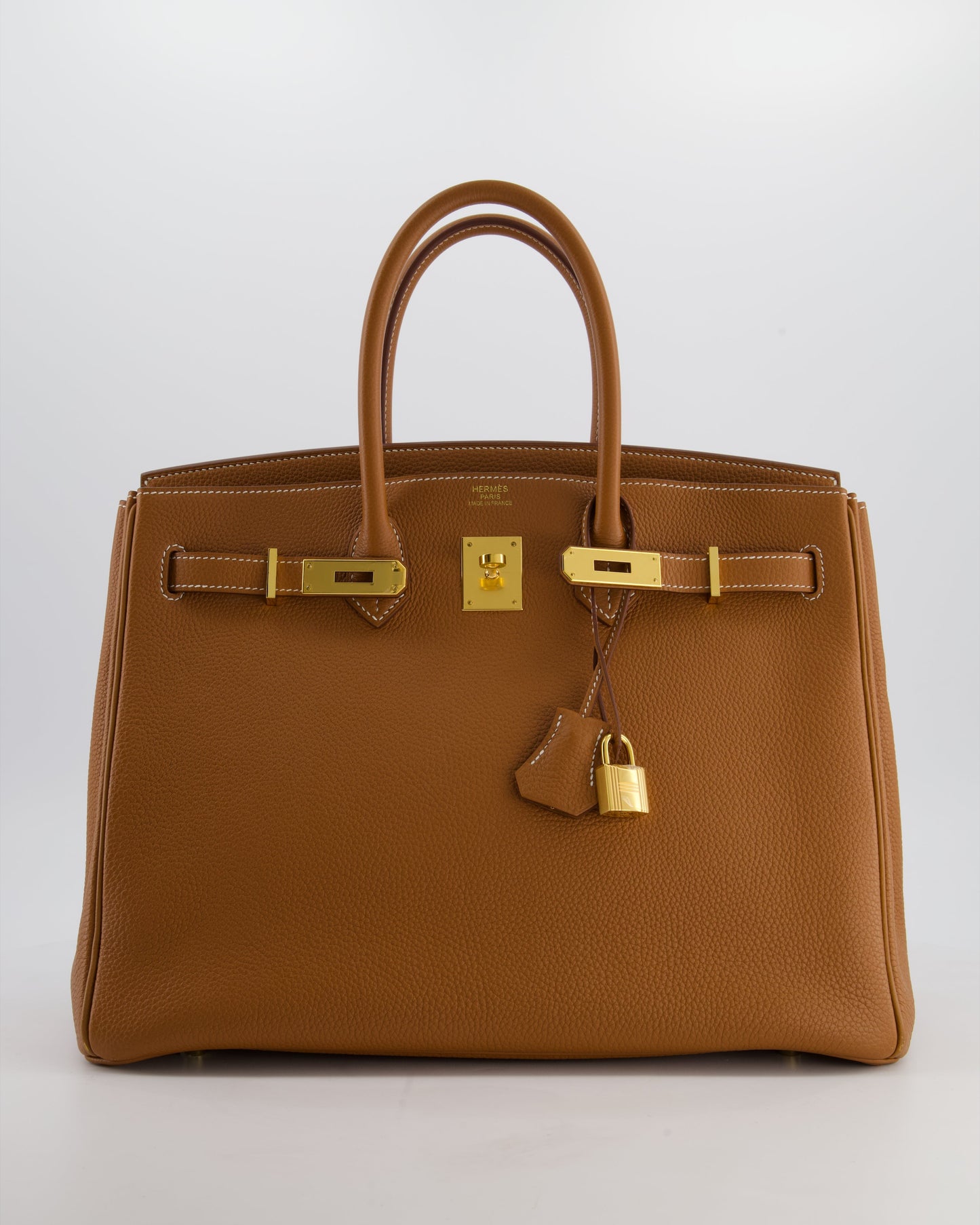 Herm�s Birkin 35 Retourne Bag in Gold Togo Leather with Gold Hardware
