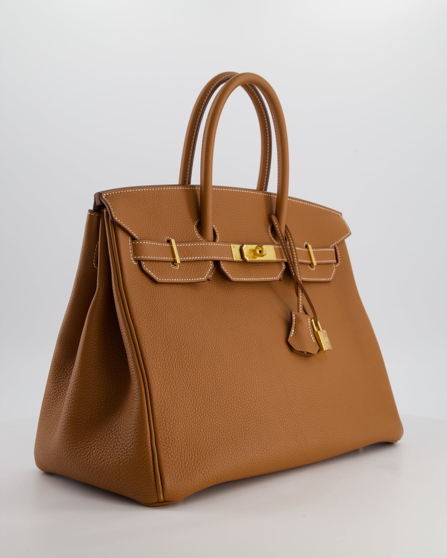 Herm�s Birkin 35 Retourne Bag in Gold Togo Leather with Gold Hardware