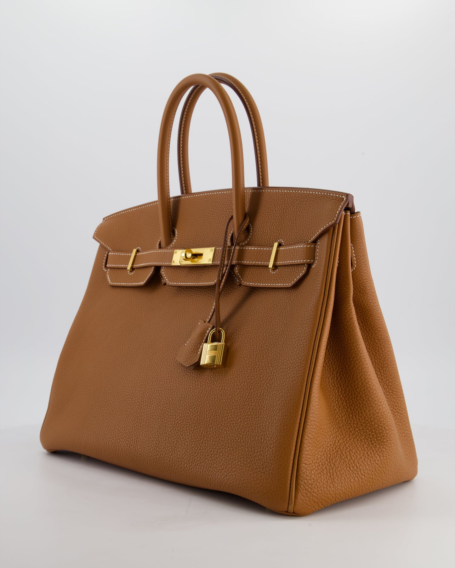 Herm�s Birkin 35 Retourne Bag in Gold Togo Leather with Gold Hardware