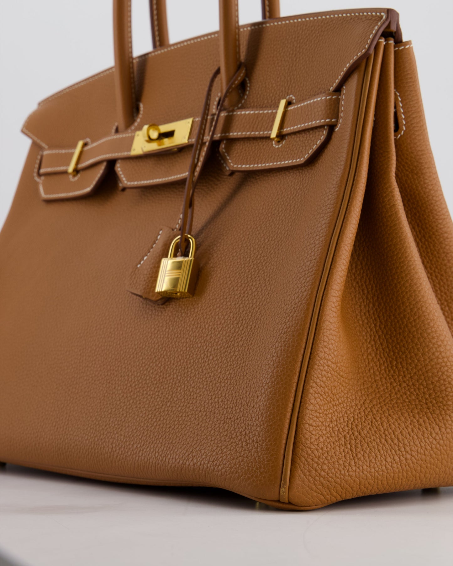 Herm�s Birkin 35 Retourne Bag in Gold Togo Leather with Gold Hardware