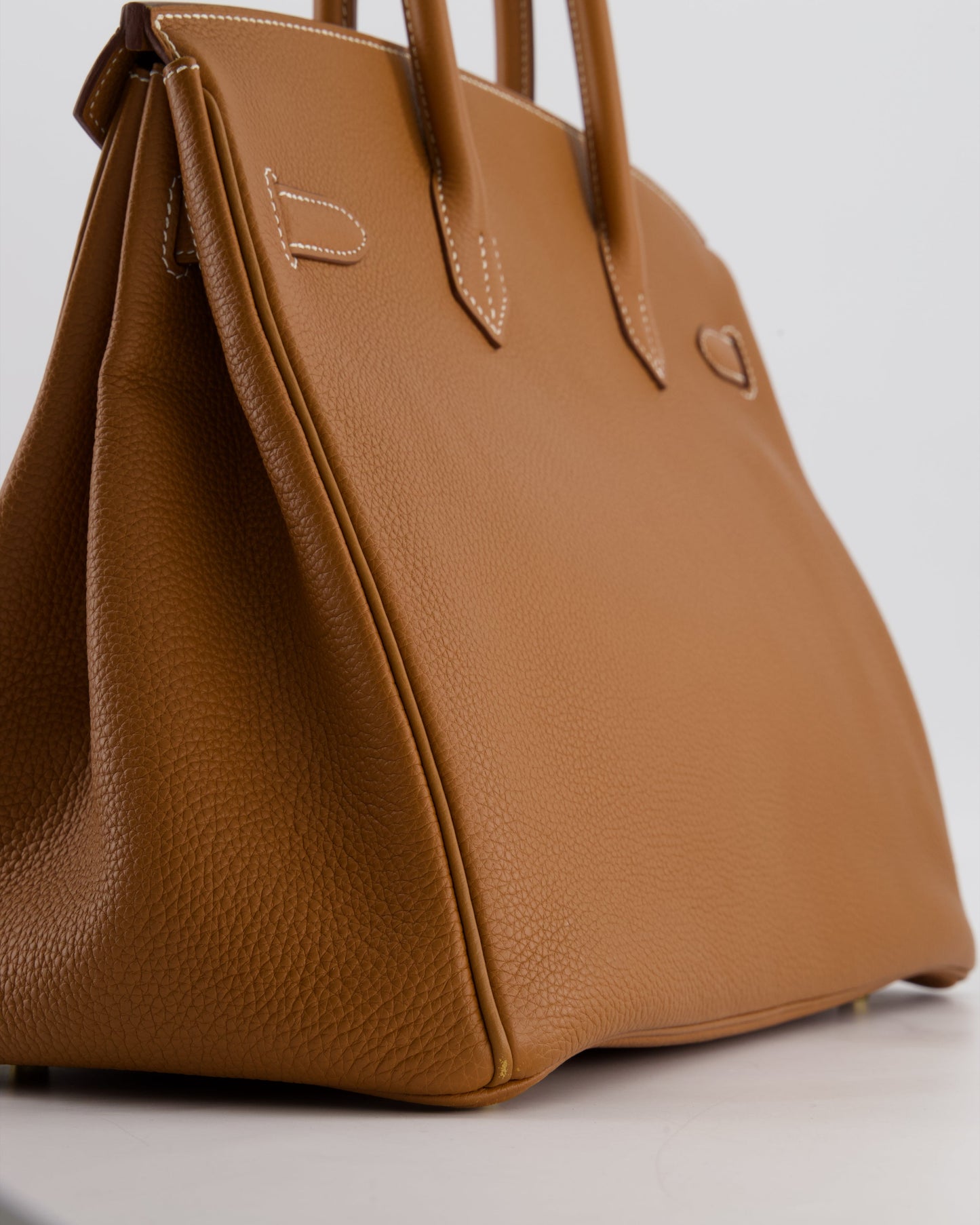 Herm�s Birkin 35 Retourne Bag in Gold Togo Leather with Gold Hardware