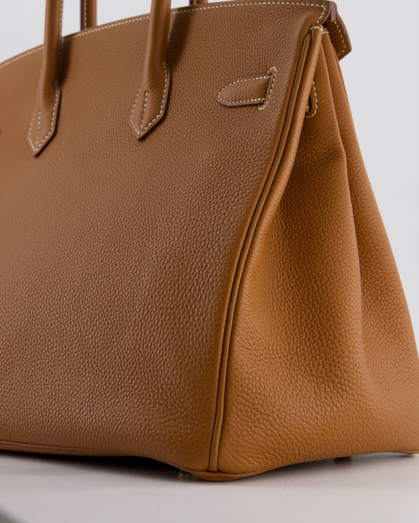 Herm�s Birkin 35 Retourne Bag in Gold Togo Leather with Gold Hardware