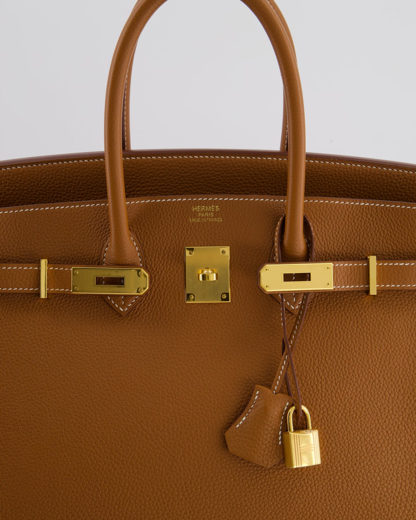 Herm�s Birkin 35 Retourne Bag in Gold Togo Leather with Gold Hardware