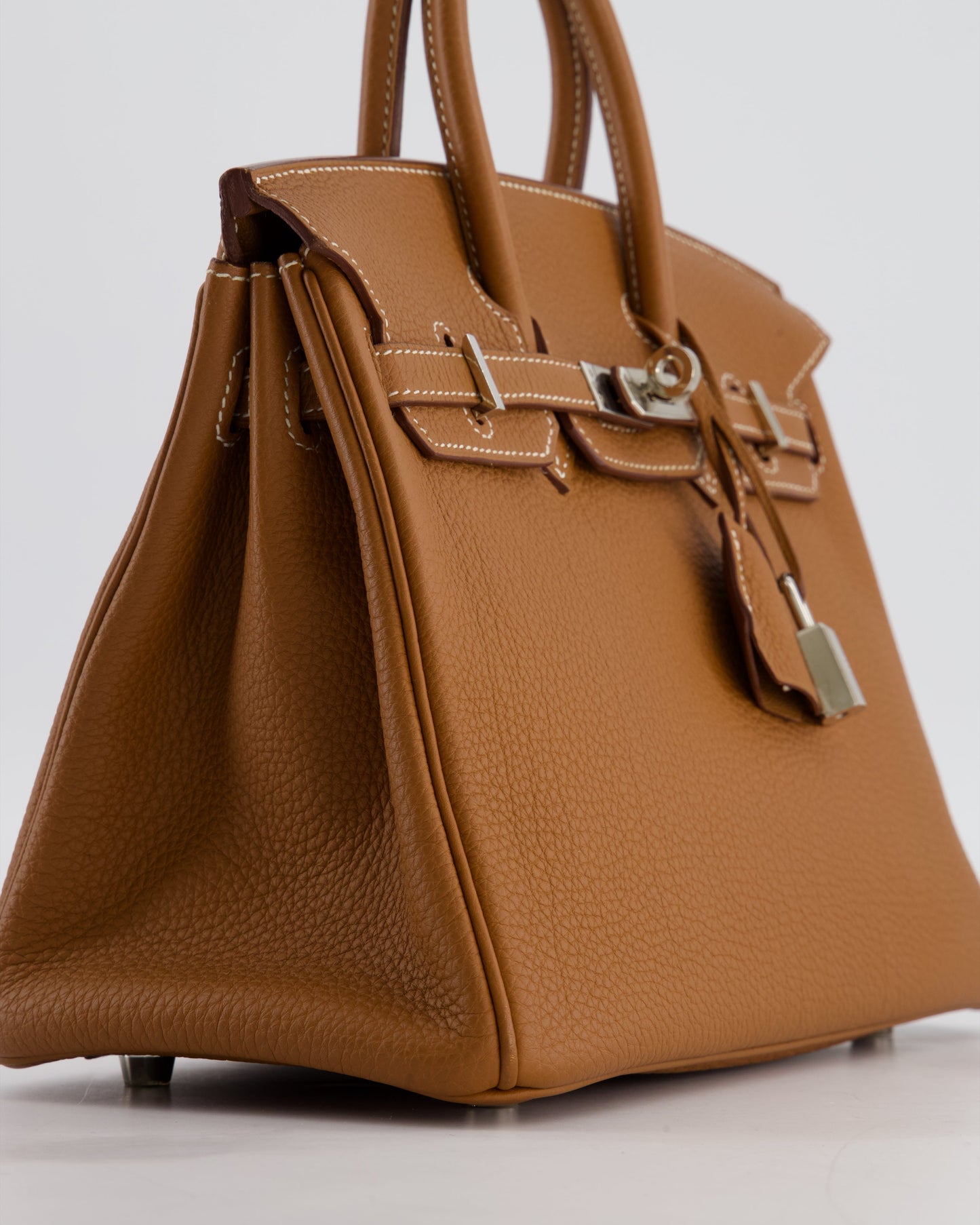 *HOT* Herm�s Birkin 25 Retourne Bag in Gold Togo Leather with Palladium Hardware