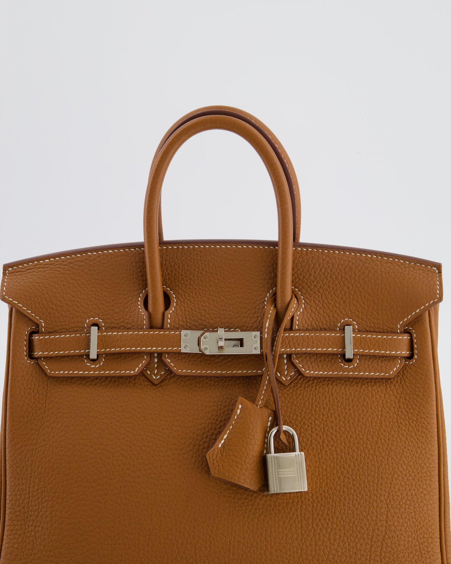 *HOT* Herm�s Birkin 25 Retourne Bag in Gold Togo Leather with Palladium Hardware