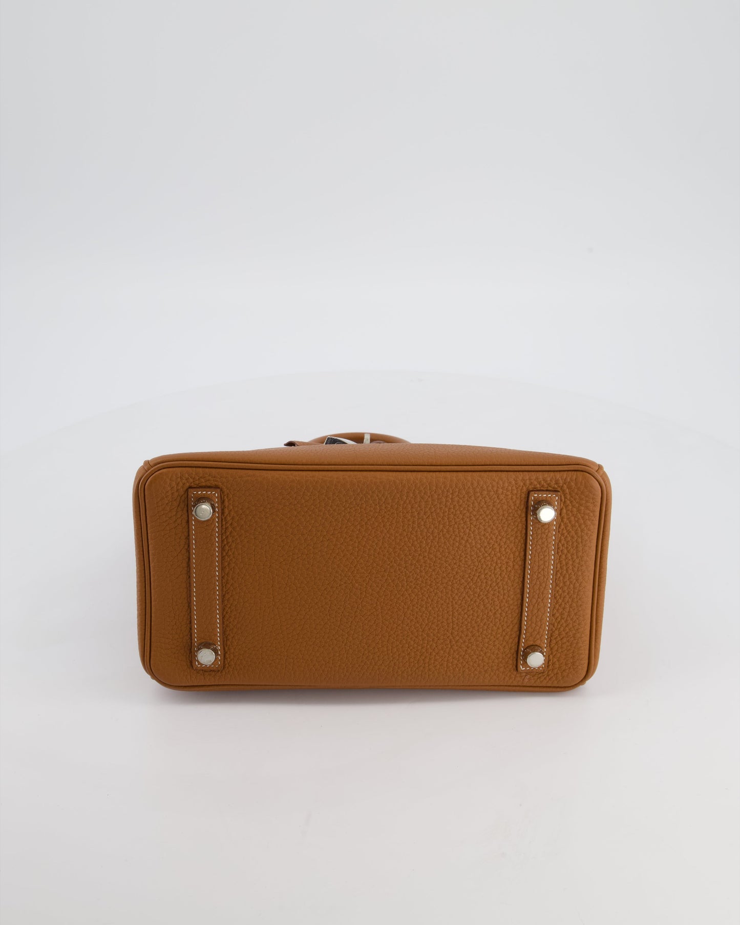 *HOT* Herm�s Birkin 25 Retourne Bag in Gold Togo Leather with Palladium Hardware