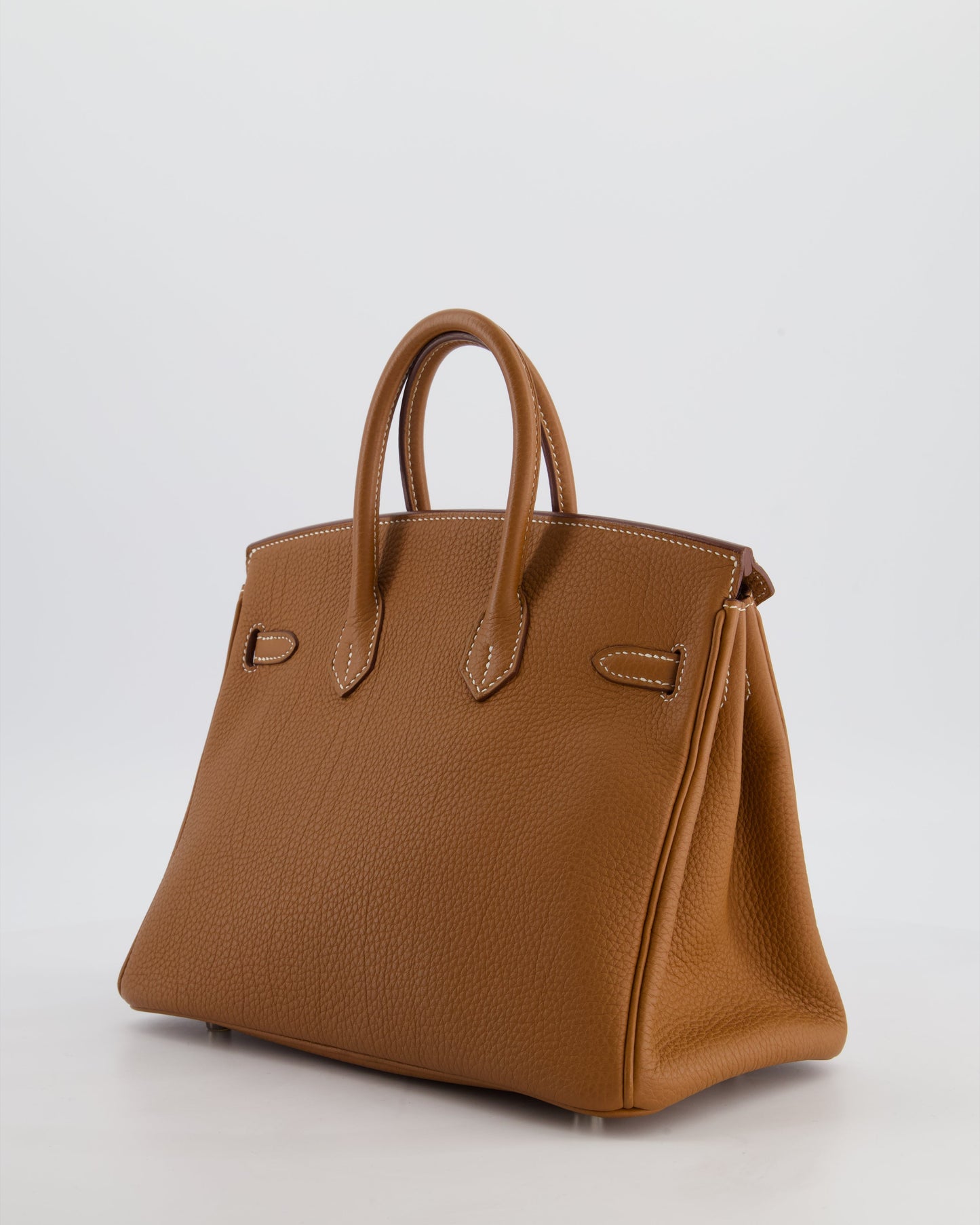 *HOT* Herm�s Birkin 25 Retourne Bag in Gold Togo Leather with Palladium Hardware