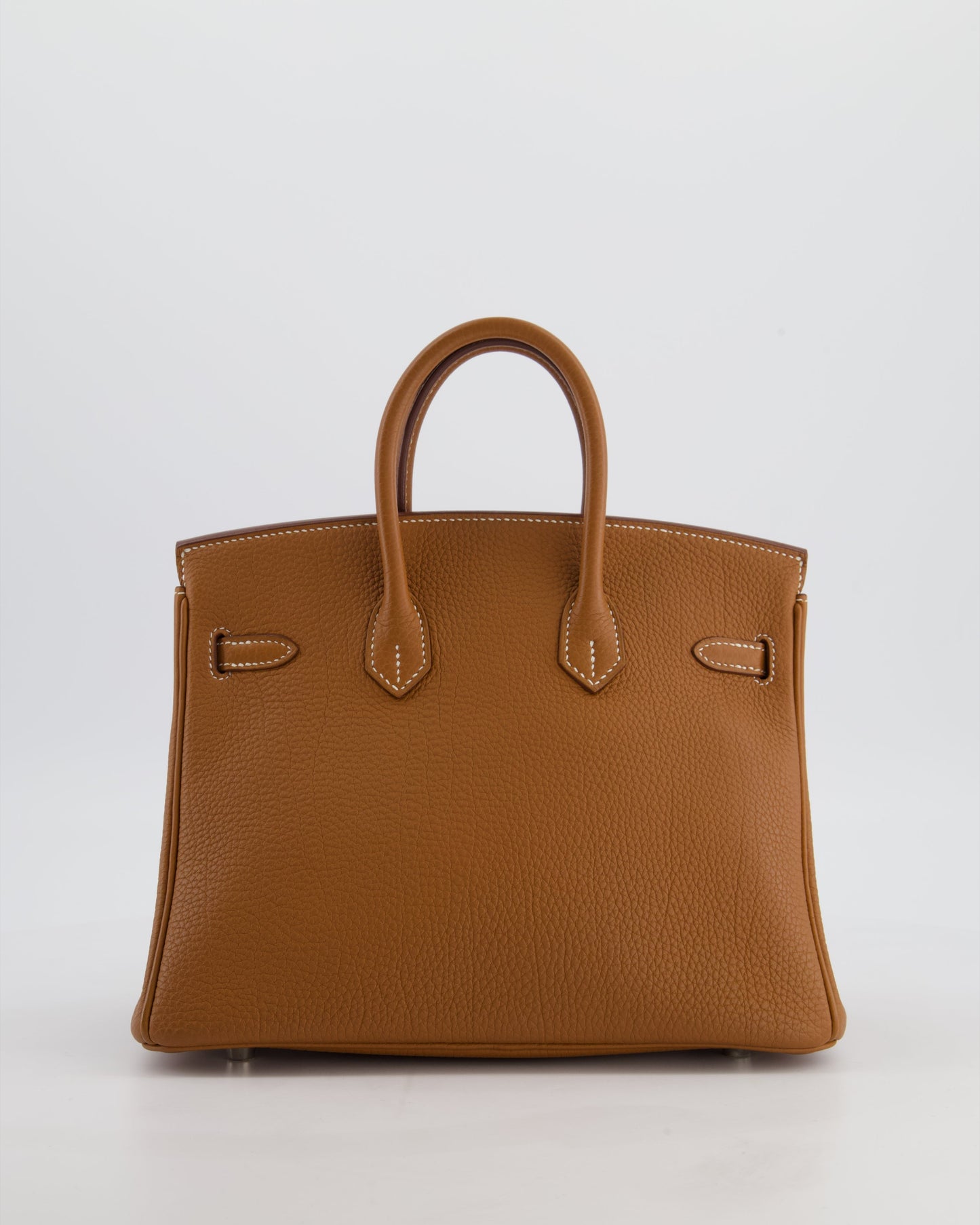 *HOT* Herm�s Birkin 25 Retourne Bag in Gold Togo Leather with Palladium Hardware