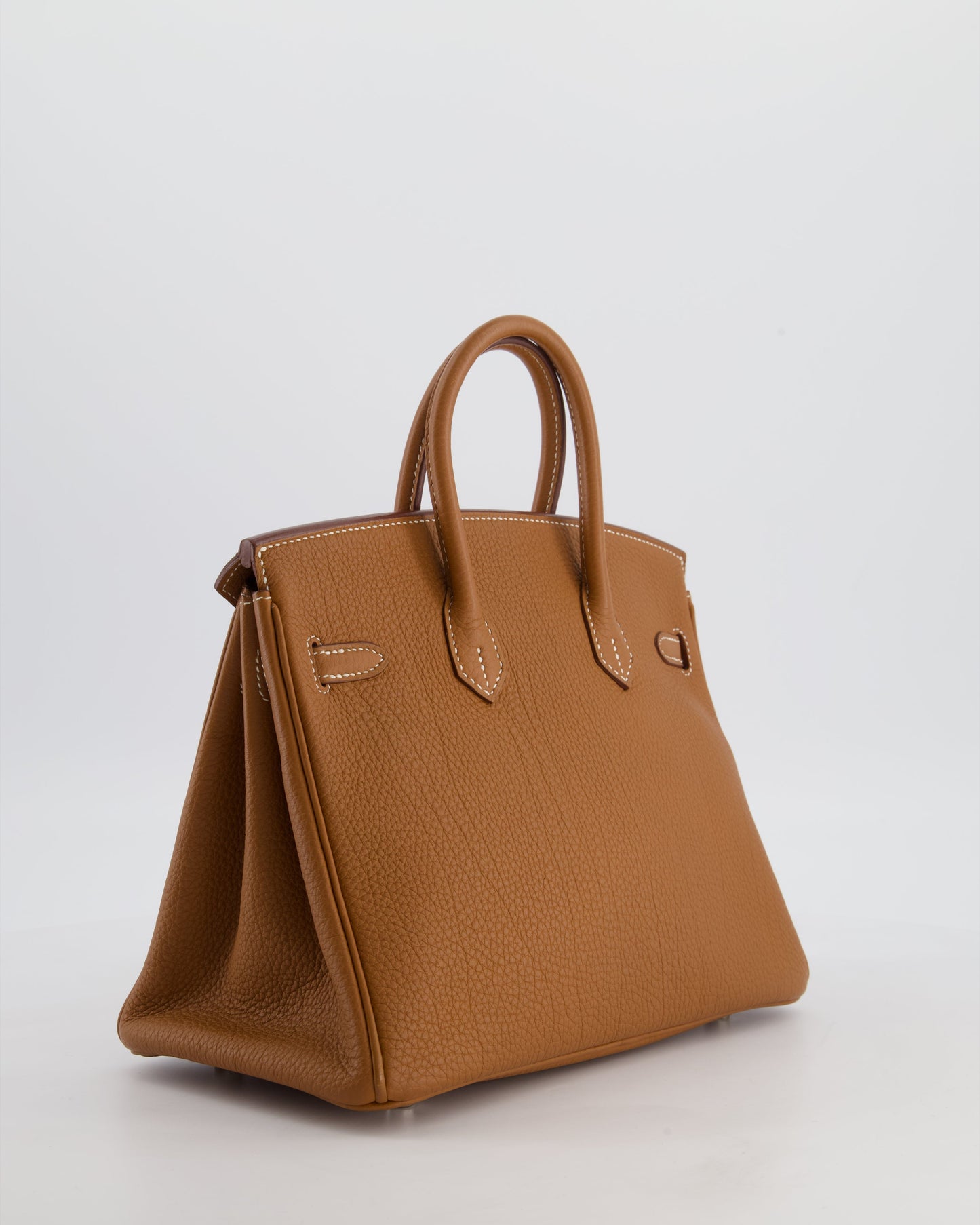 *HOT* Herm�s Birkin 25 Retourne Bag in Gold Togo Leather with Palladium Hardware