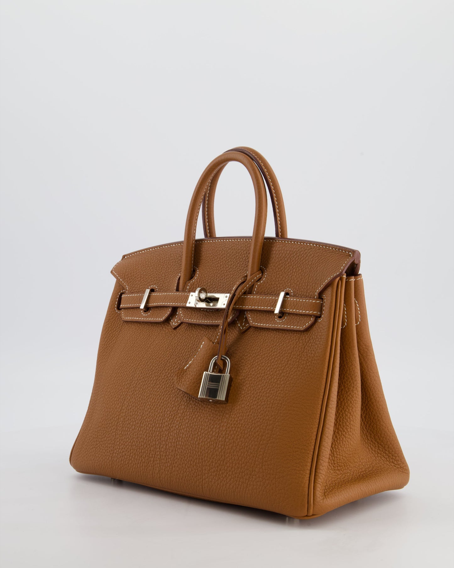 *HOT* Herm�s Birkin 25 Retourne Bag in Gold Togo Leather with Palladium Hardware