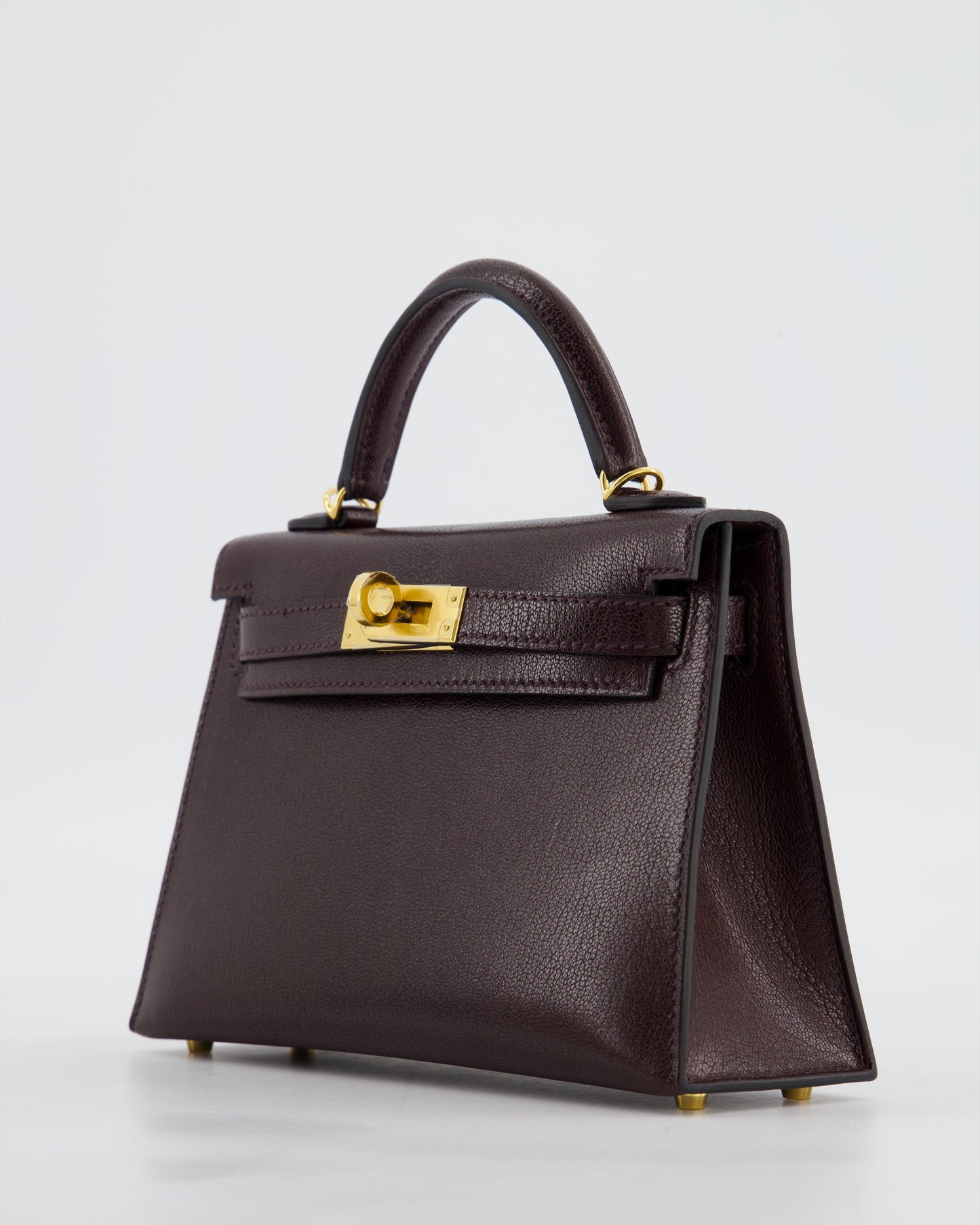 *SUPER HOT* Herm�s Mini Kelly II 20 Bag In Rouge Sellier Ch�vre Chamkila Leather with Gold Hardware
