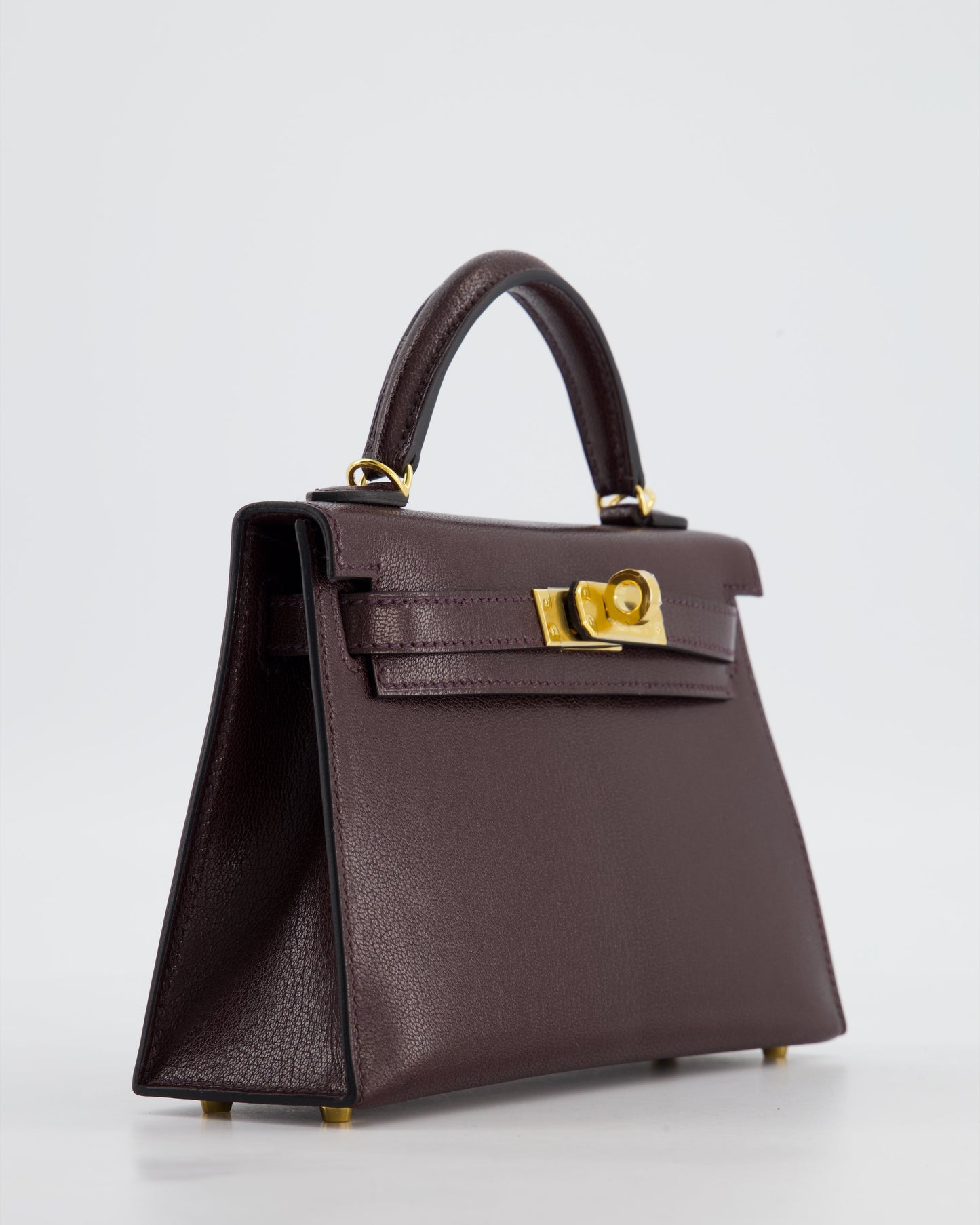 *SUPER HOT* Herm�s Mini Kelly II 20 Bag In Rouge Sellier Ch�vre Chamkila Leather with Gold Hardware