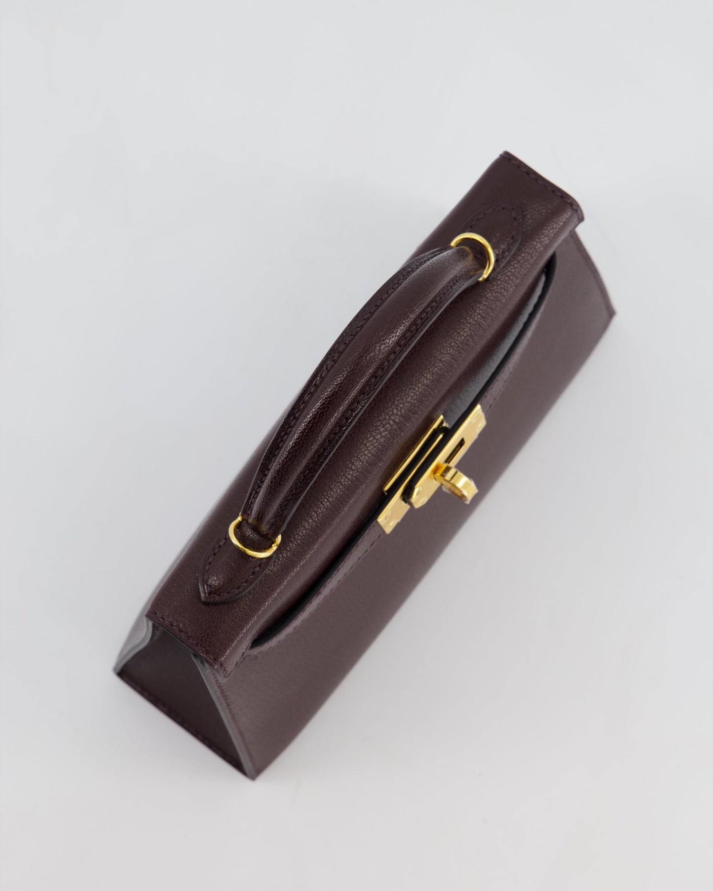 *SUPER HOT* Herm�s Mini Kelly II 20 Bag In Rouge Sellier Ch�vre Chamkila Leather with Gold Hardware