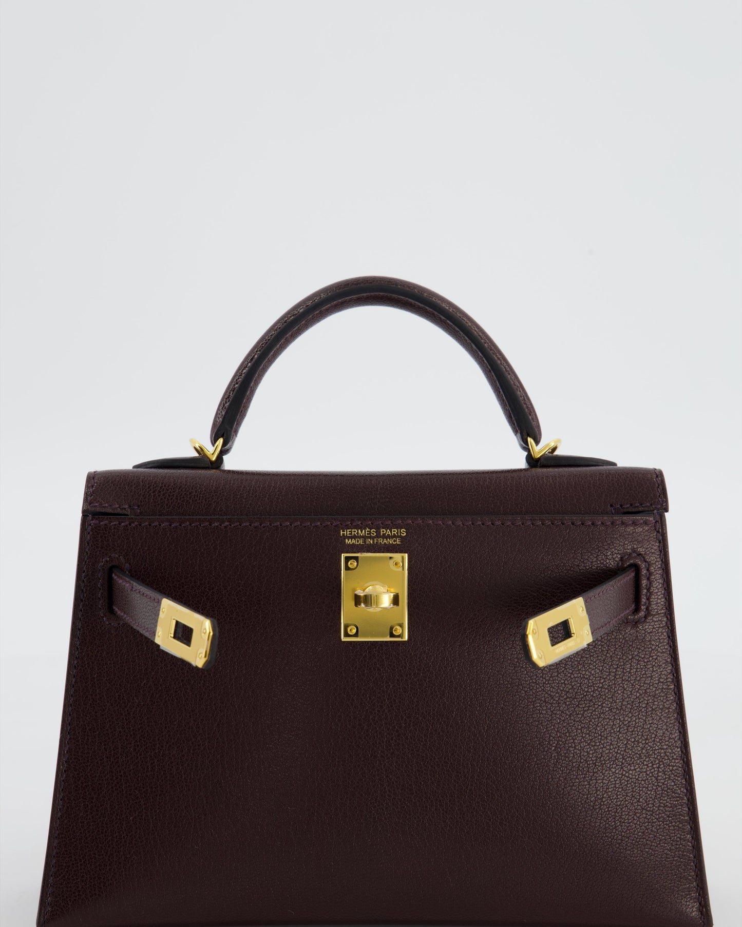 *SUPER HOT* Herm�s Mini Kelly II 20 Bag In Rouge Sellier Ch�vre Chamkila Leather with Gold Hardware