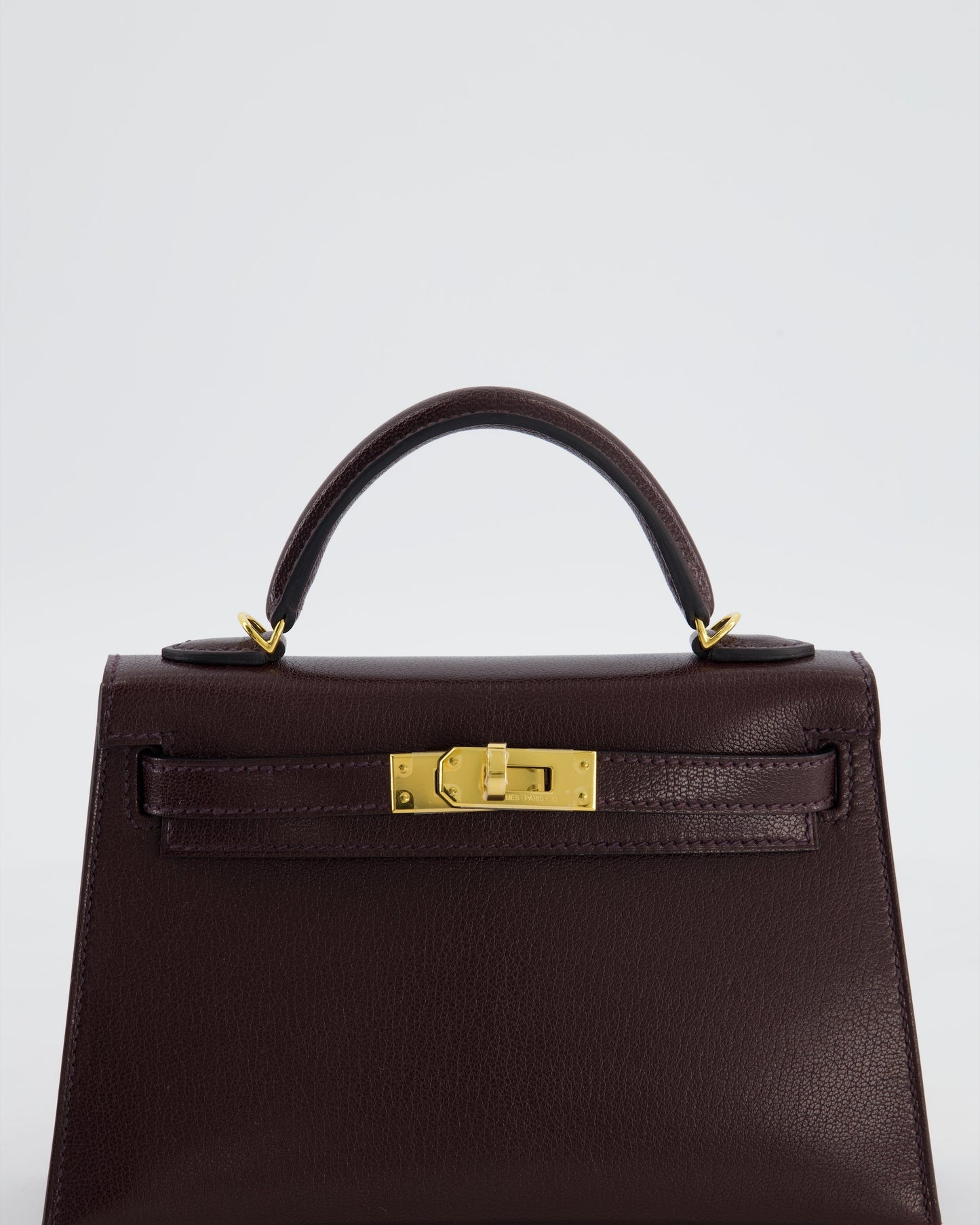 *SUPER HOT* Herm�s Mini Kelly II 20 Bag In Rouge Sellier Ch�vre Chamkila Leather with Gold Hardware