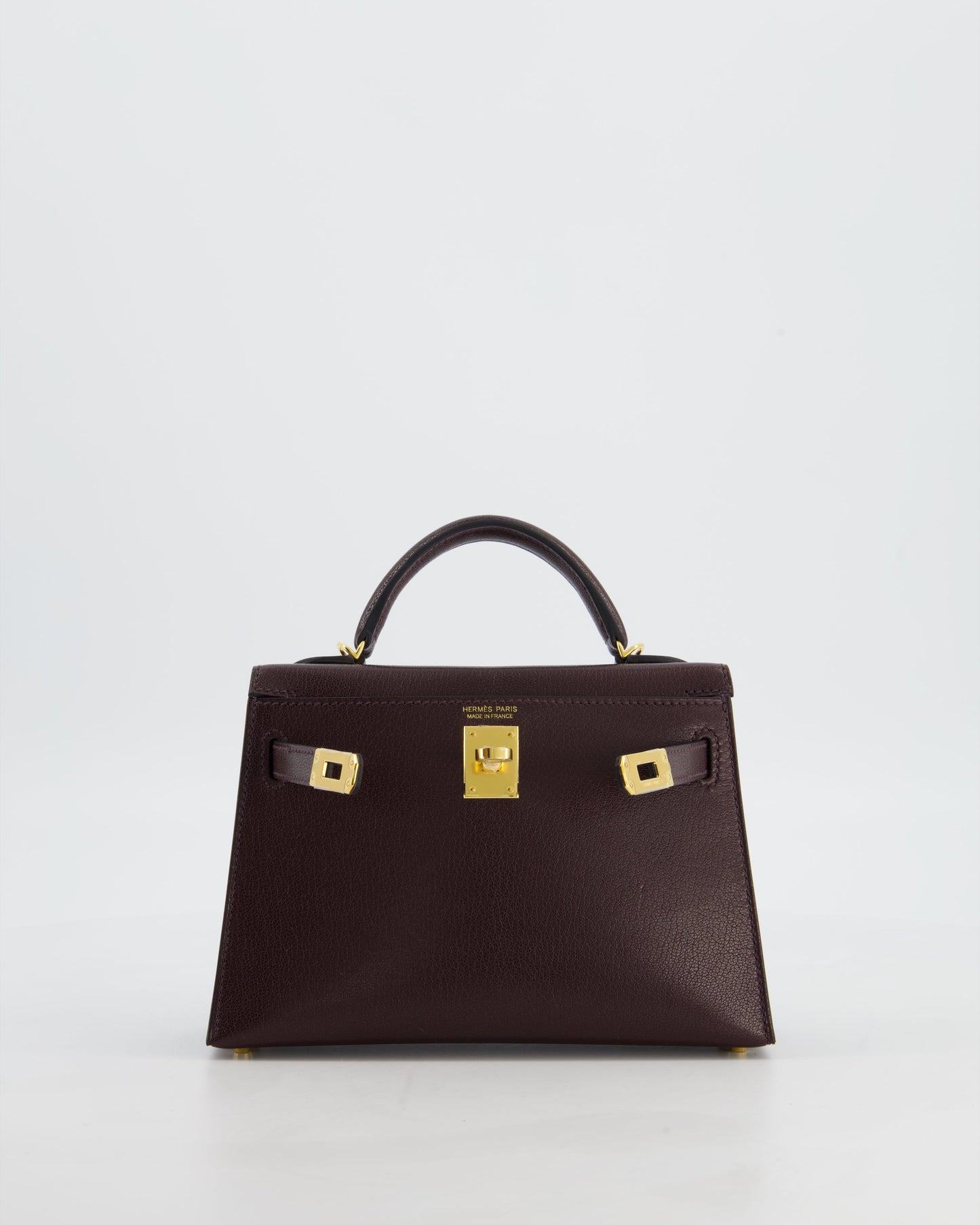*SUPER HOT* Herm�s Mini Kelly II 20 Bag In Rouge Sellier Ch�vre Chamkila Leather with Gold Hardware
