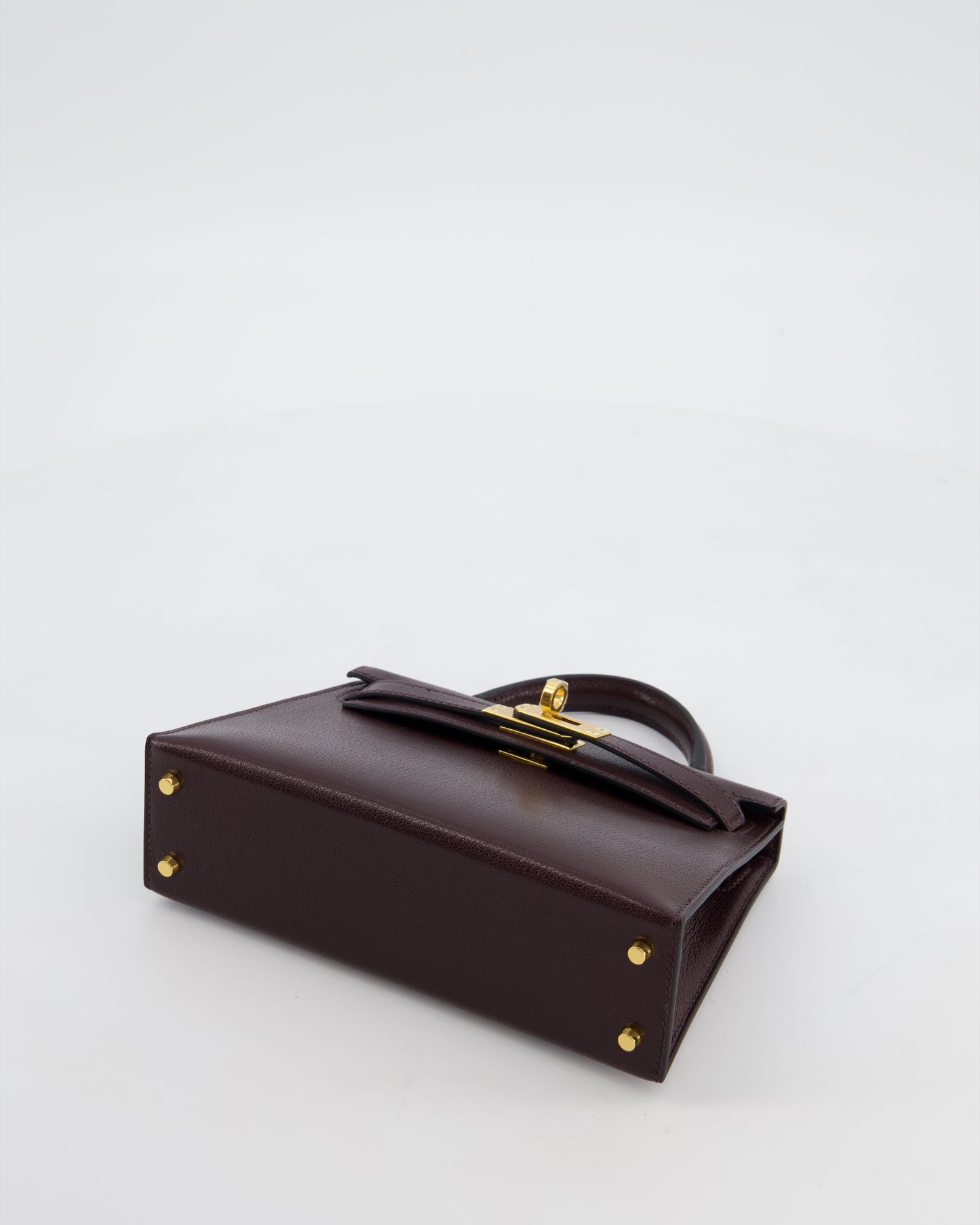 *SUPER HOT* Herm�s Mini Kelly II 20 Bag In Rouge Sellier Ch�vre Chamkila Leather with Gold Hardware