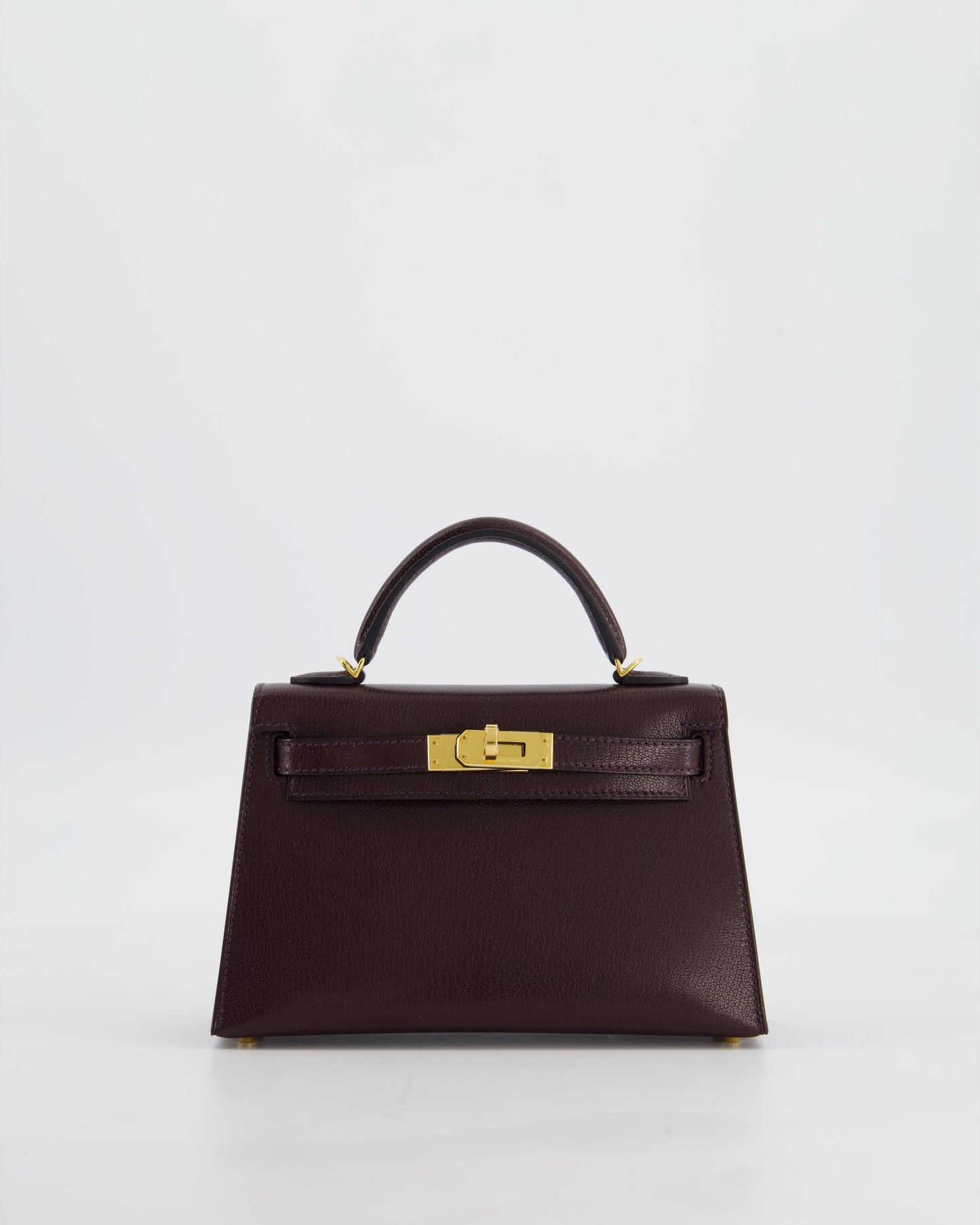 *SUPER HOT* Herm�s Mini Kelly II 20 Bag In Rouge Sellier Ch�vre Chamkila Leather with Gold Hardware