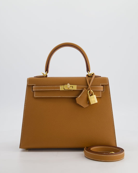 *HOLY GRAIL* Herm�s Kelly 25 Sellier Bag in Gold Epsom Leather with Gold Hardware