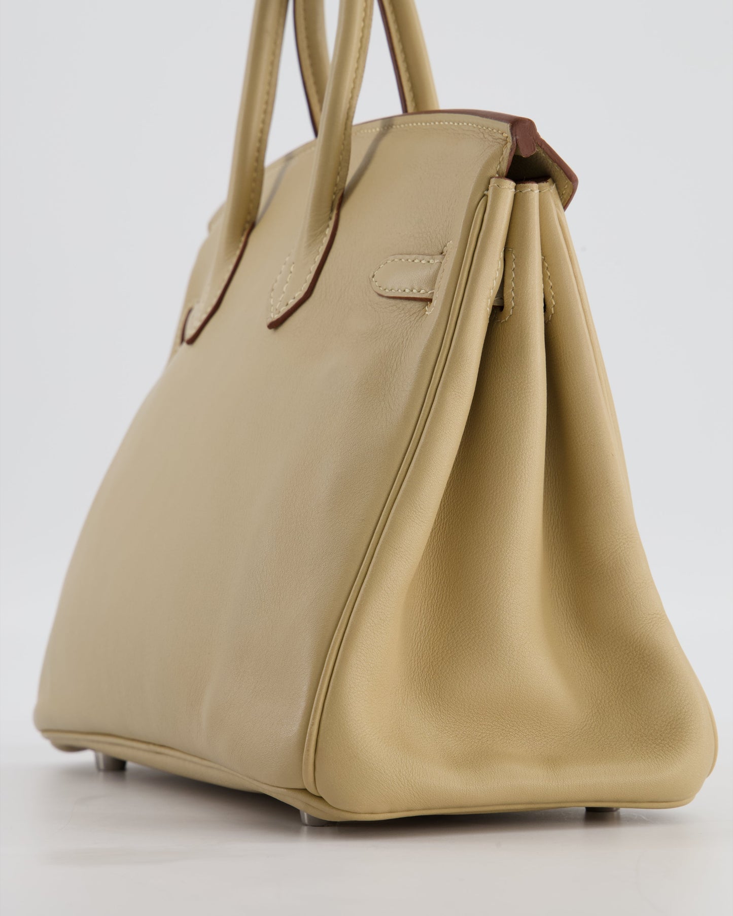 *FIRE PRICE* Herm�s Birkin 25 Retourne Bag in Parchemin Swift Leather with Palladium Hardware