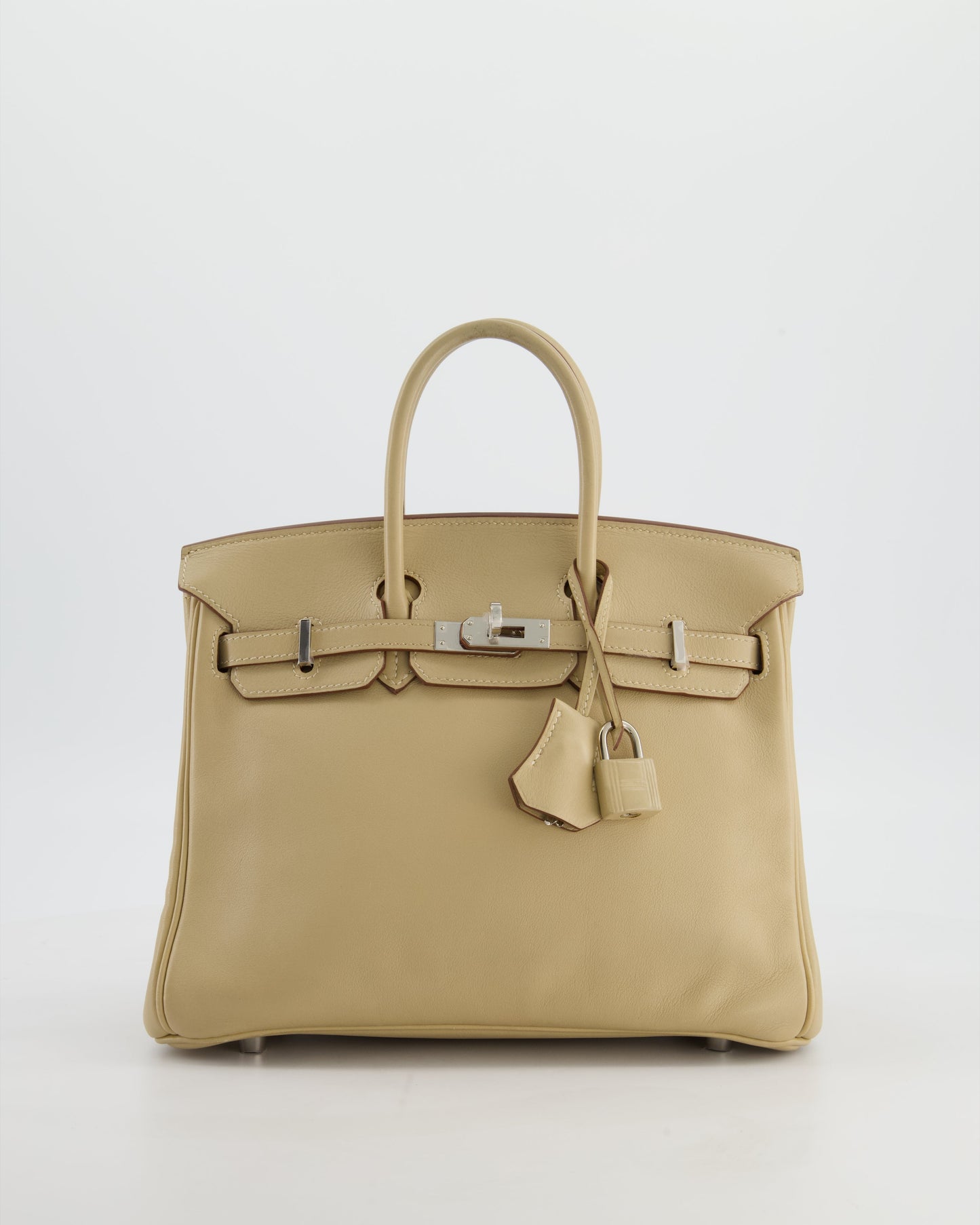 *FIRE PRICE* Herm�s Birkin 25 Retourne Bag in Parchemin Swift Leather with Palladium Hardware