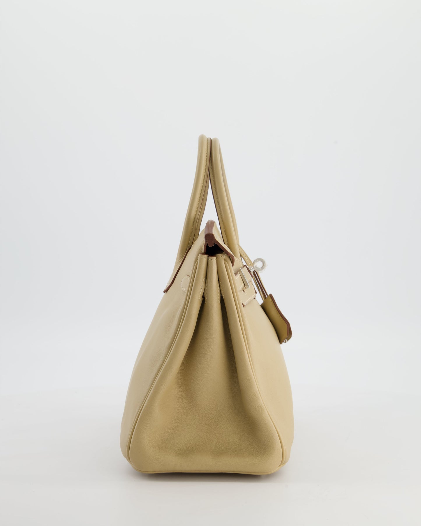 *FIRE PRICE* Herm�s Birkin 25 Retourne Bag in Parchemin Swift Leather with Palladium Hardware