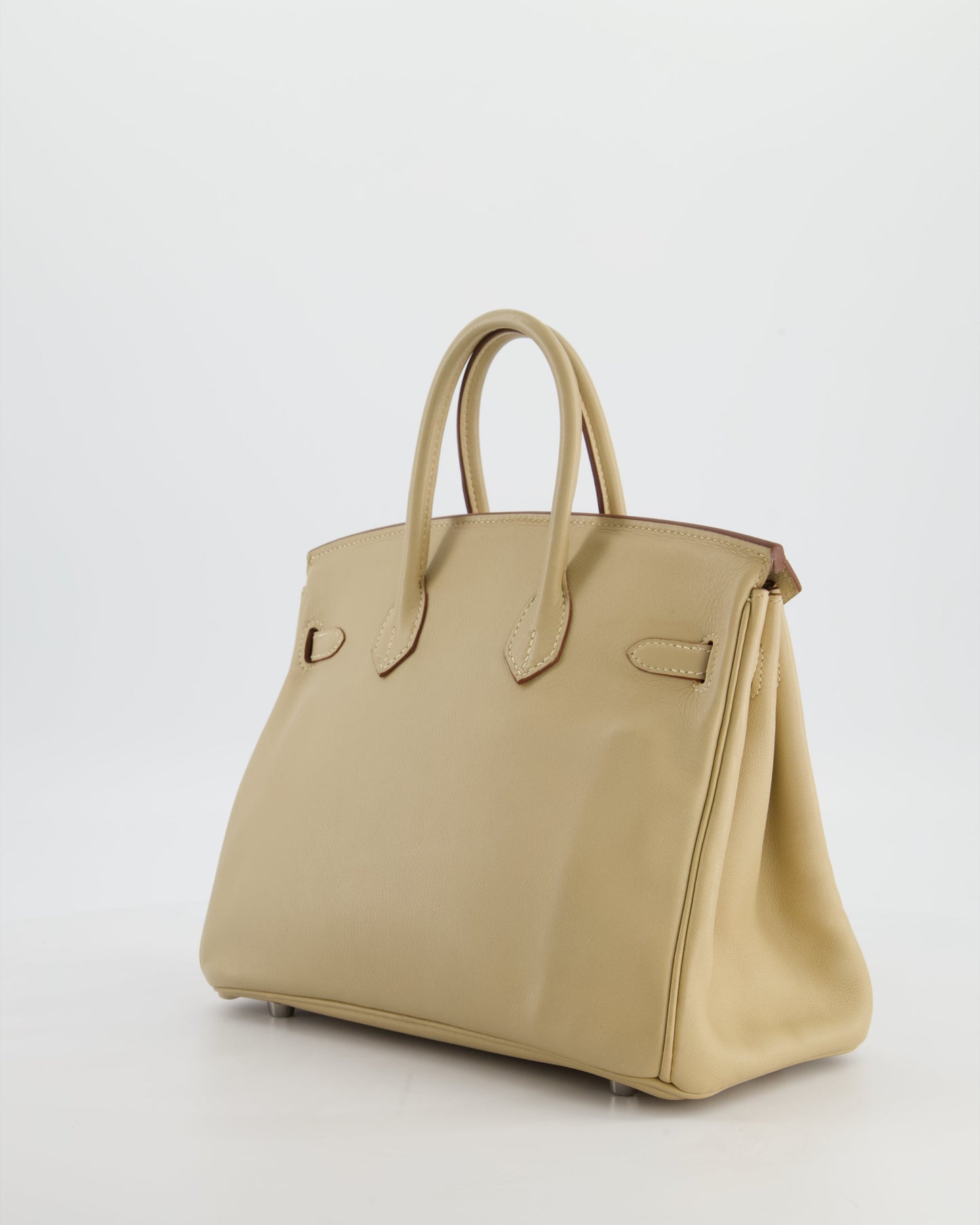 *FIRE PRICE* Herm�s Birkin 25 Retourne Bag in Parchemin Swift Leather with Palladium Hardware
