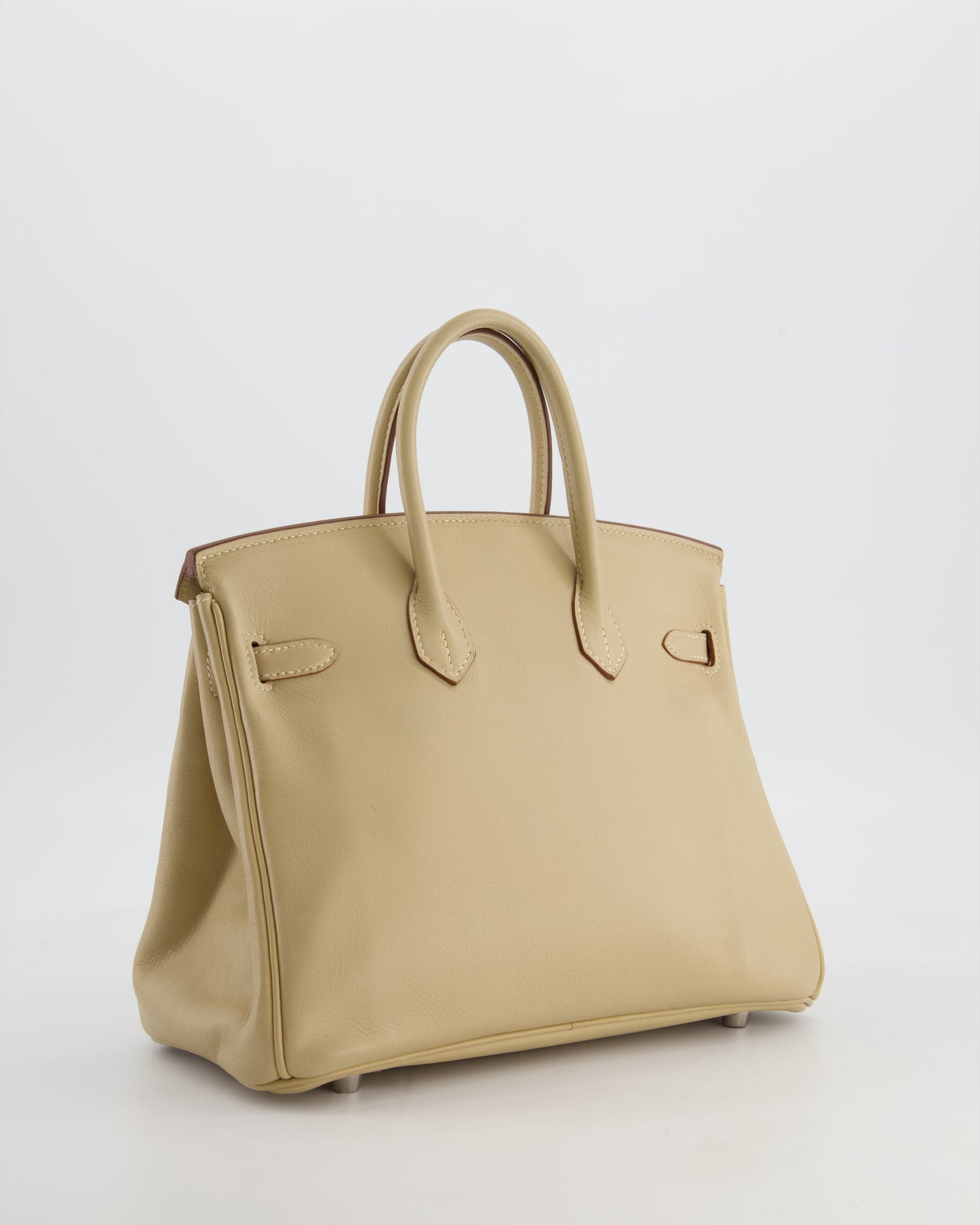 *FIRE PRICE* Herm�s Birkin 25 Retourne Bag in Parchemin Swift Leather with Palladium Hardware