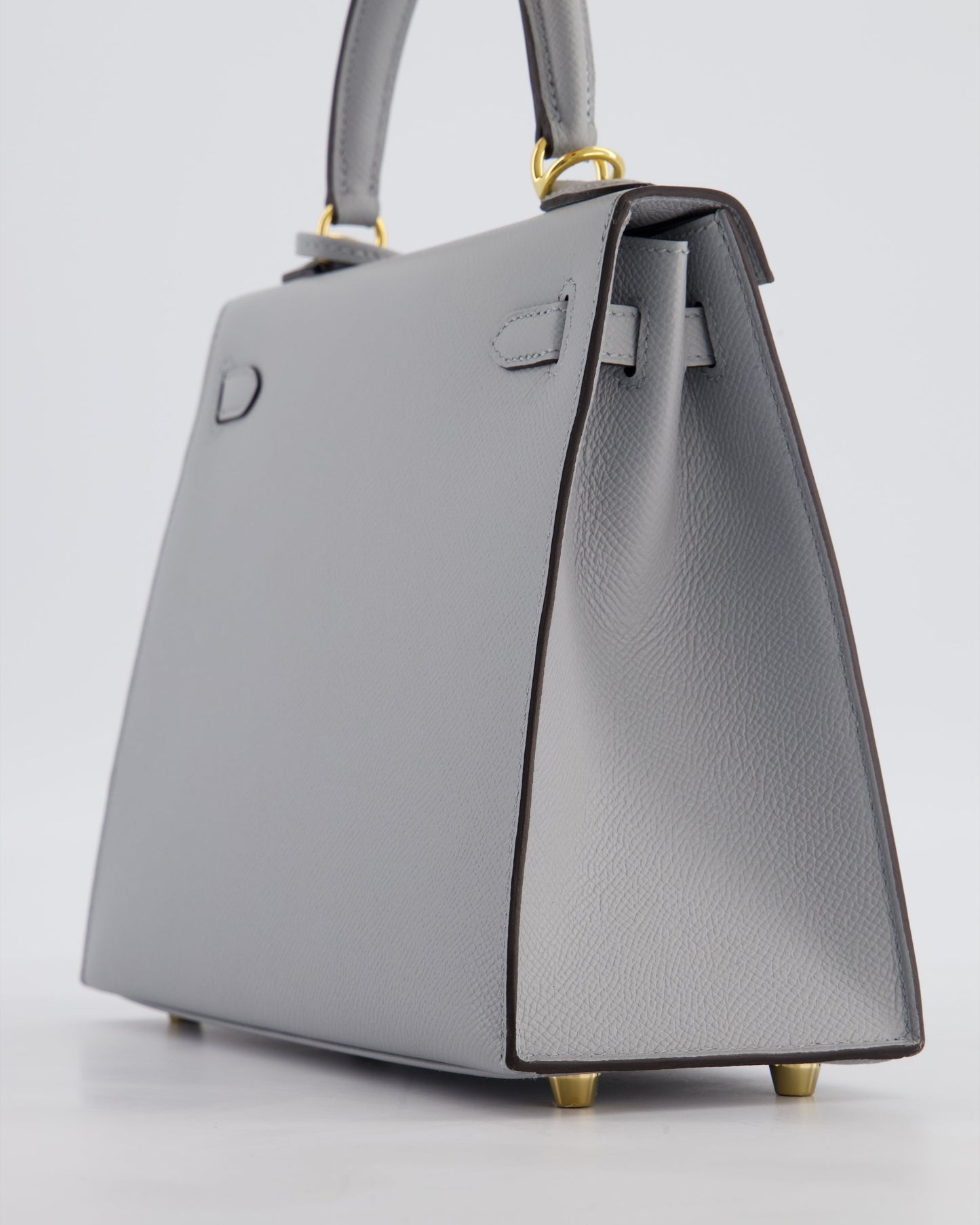 *HOLY GRAIL* Herm�s Kelly 25 Sellier Bag in Bleu Glacier Epsom Leather with Gold Hardware