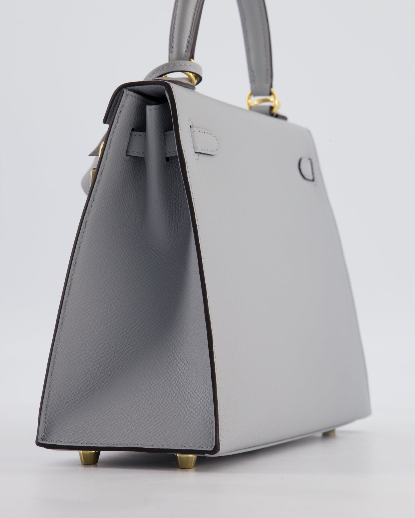 *HOLY GRAIL* Herm�s Kelly 25 Sellier Bag in Bleu Glacier Epsom Leather with Gold Hardware