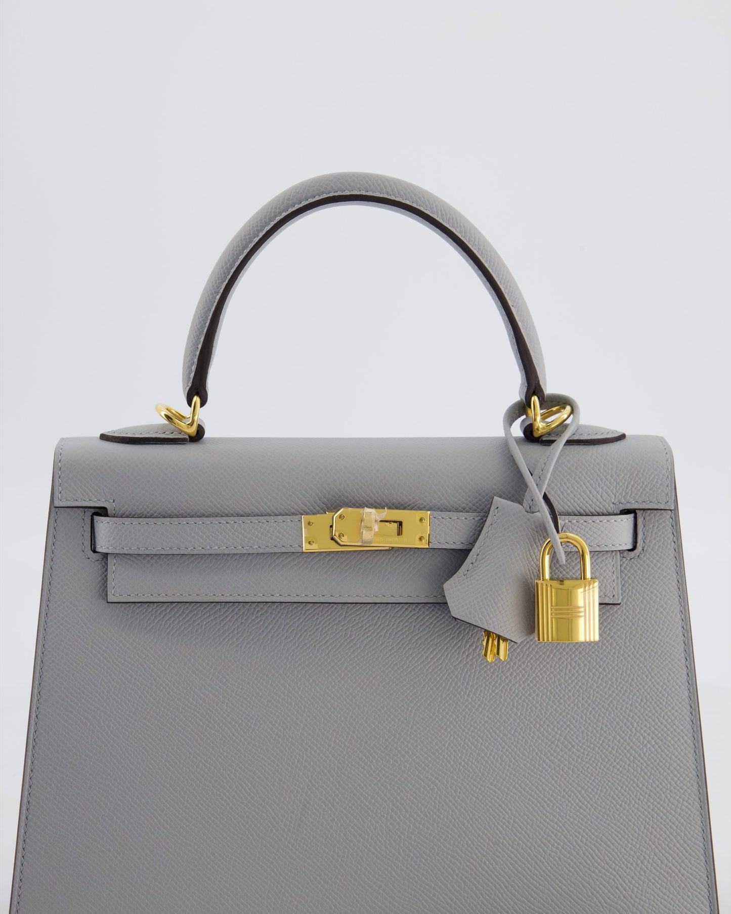 *HOLY GRAIL* Herm�s Kelly 25 Sellier Bag in Bleu Glacier Epsom Leather with Gold Hardware