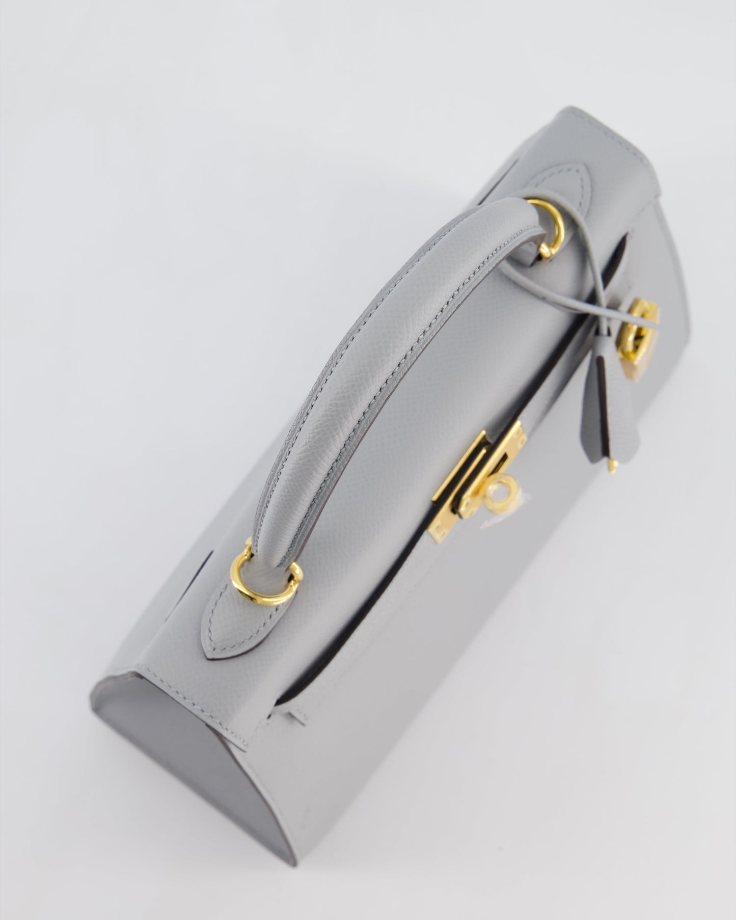 *HOLY GRAIL* Herm�s Kelly 25 Sellier Bag in Bleu Glacier Epsom Leather with Gold Hardware