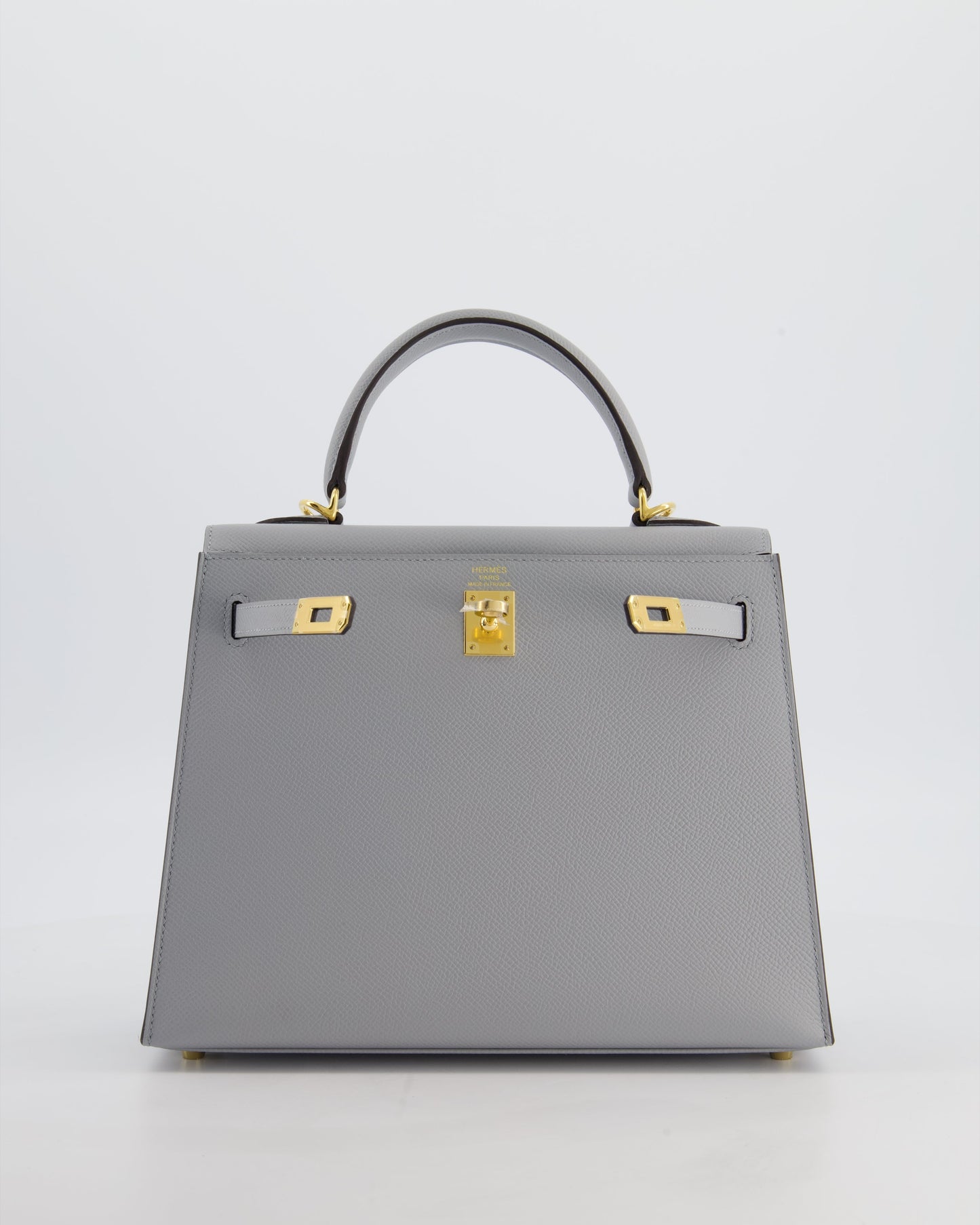 *HOLY GRAIL* Herm�s Kelly 25 Sellier Bag in Bleu Glacier Epsom Leather with Gold Hardware