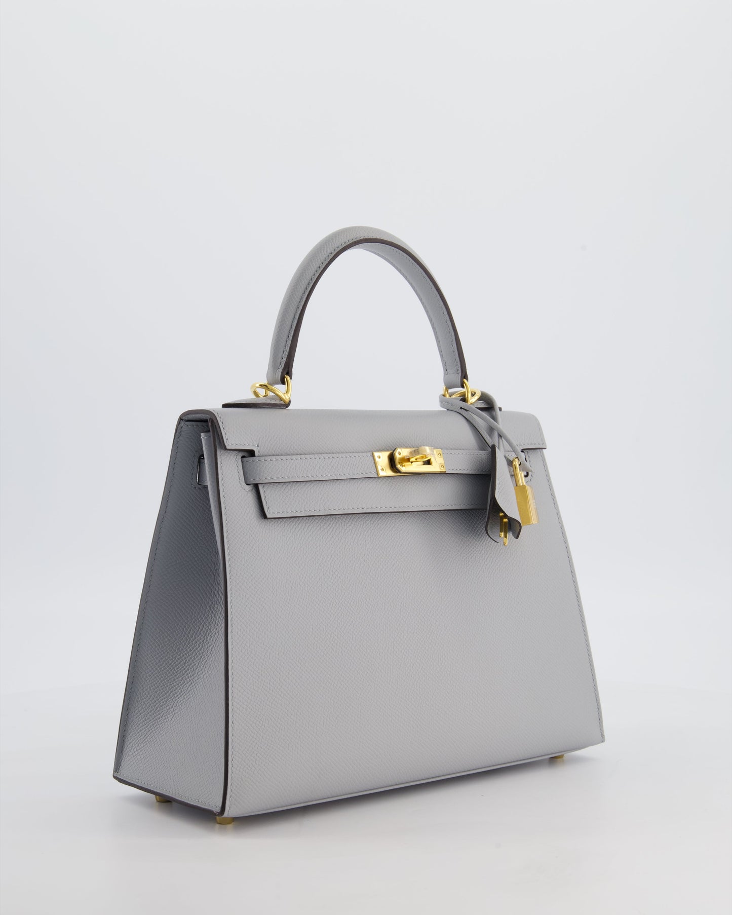 *HOLY GRAIL* Herm�s Kelly 25 Sellier Bag in Bleu Glacier Epsom Leather with Gold Hardware