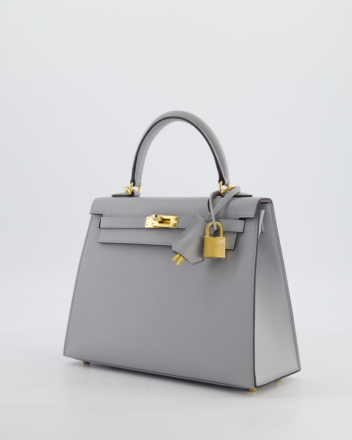 *HOLY GRAIL* Herm�s Kelly 25 Sellier Bag in Bleu Glacier Epsom Leather with Gold Hardware
