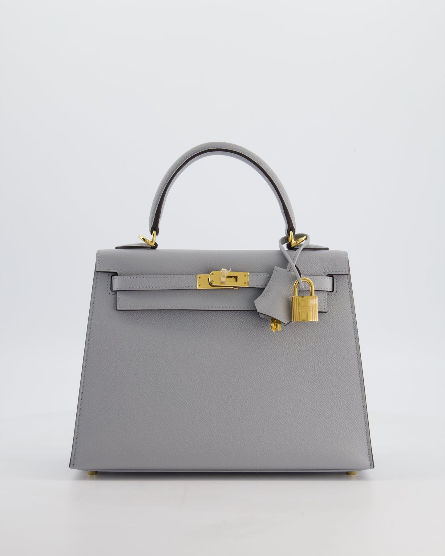*HOLY GRAIL* Herm�s Kelly 25 Sellier Bag in Bleu Glacier Epsom Leather with Gold Hardware