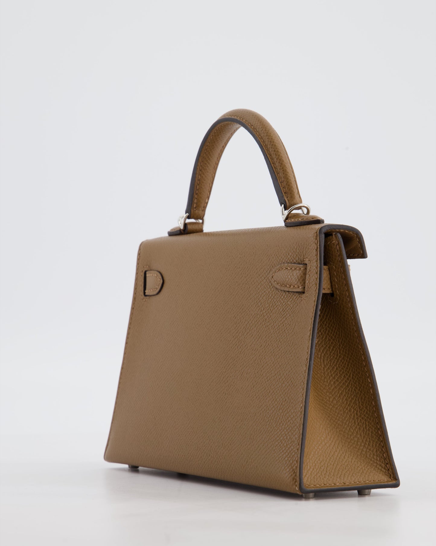 *HOT* Herm�s Mini Kelly II 20 Bag in Alezan Epsom Leather with Palladium Hardware