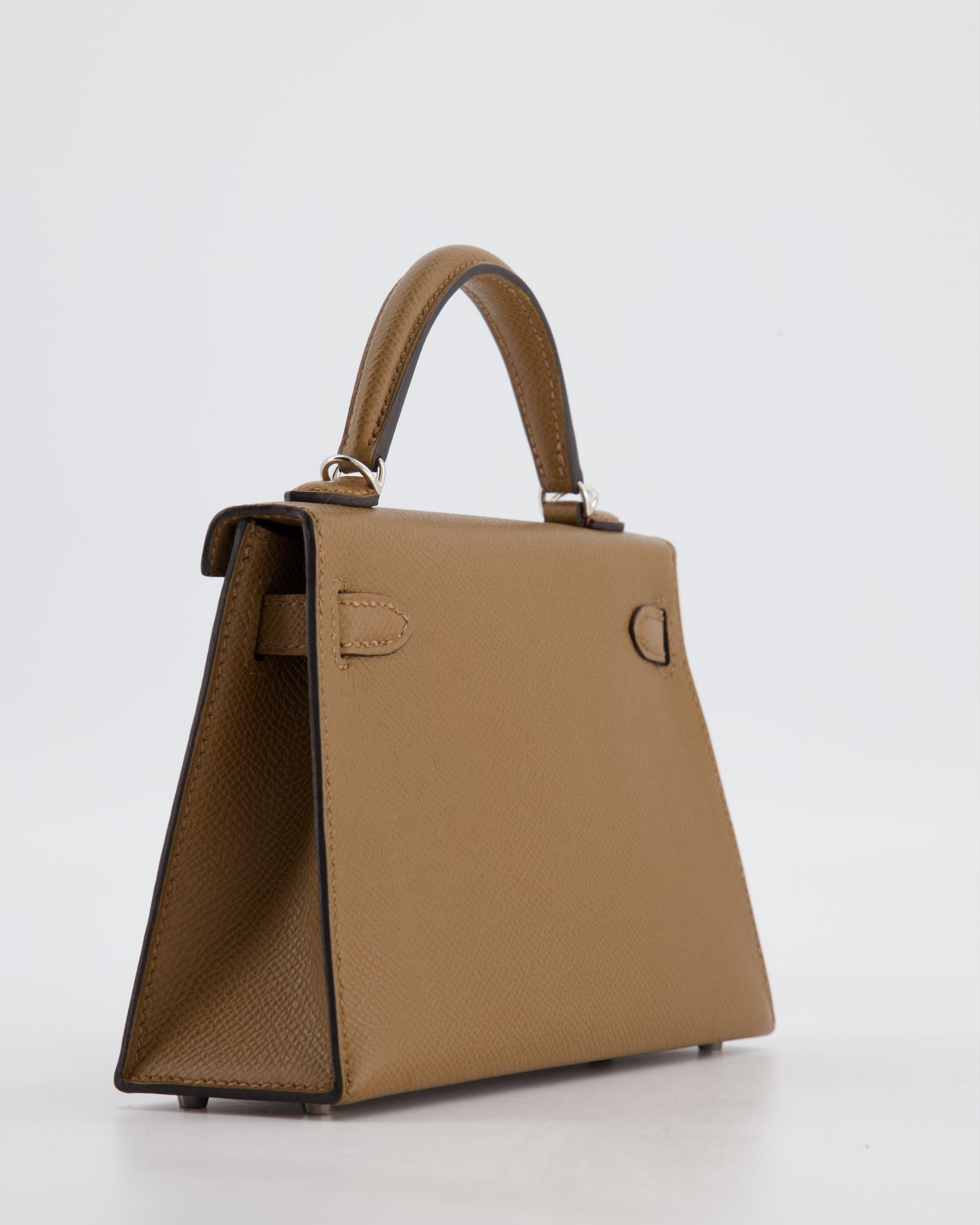 *HOT* Herm�s Mini Kelly II 20 Bag in Alezan Epsom Leather with Palladium Hardware