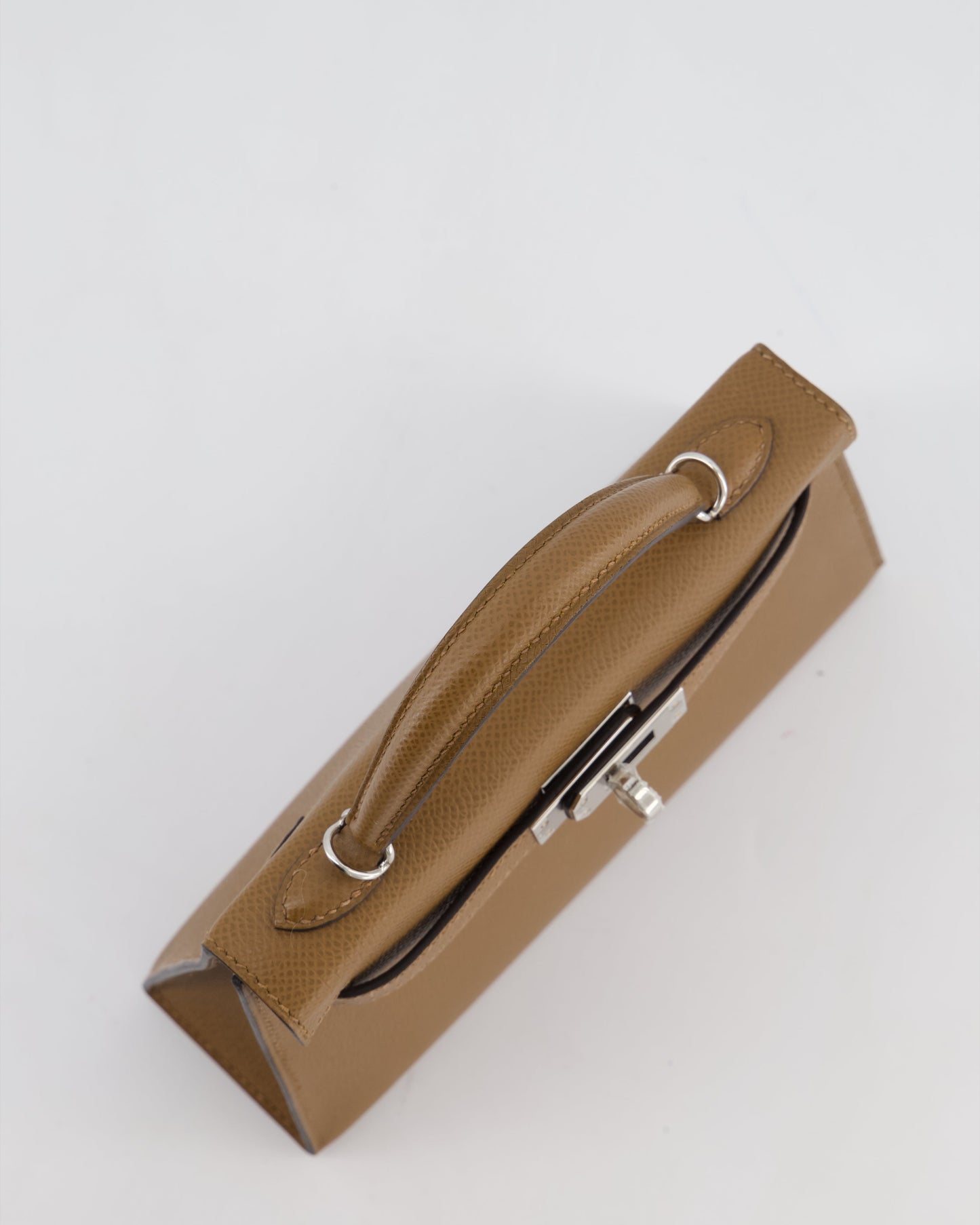 *HOT* Herm�s Mini Kelly II 20 Bag in Alezan Epsom Leather with Palladium Hardware