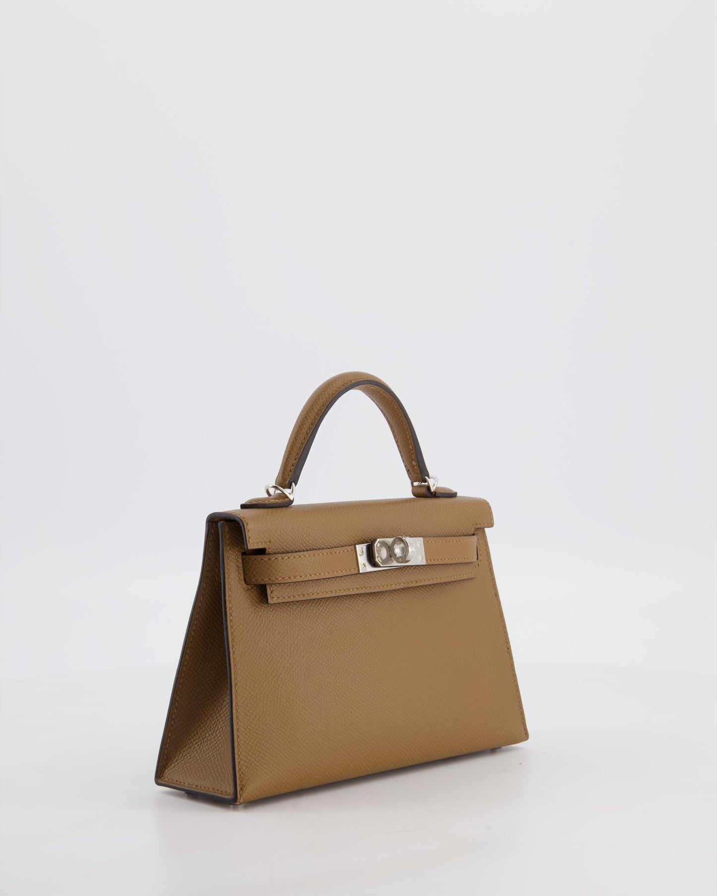 *HOT* Herm�s Mini Kelly II 20 Bag in Alezan Epsom Leather with Palladium Hardware