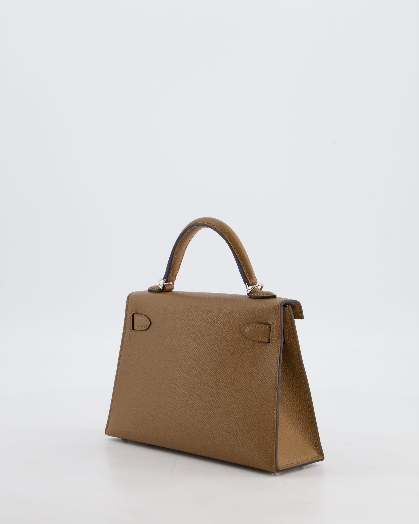 *HOT* Herm�s Mini Kelly II 20 Bag in Alezan Epsom Leather with Palladium Hardware