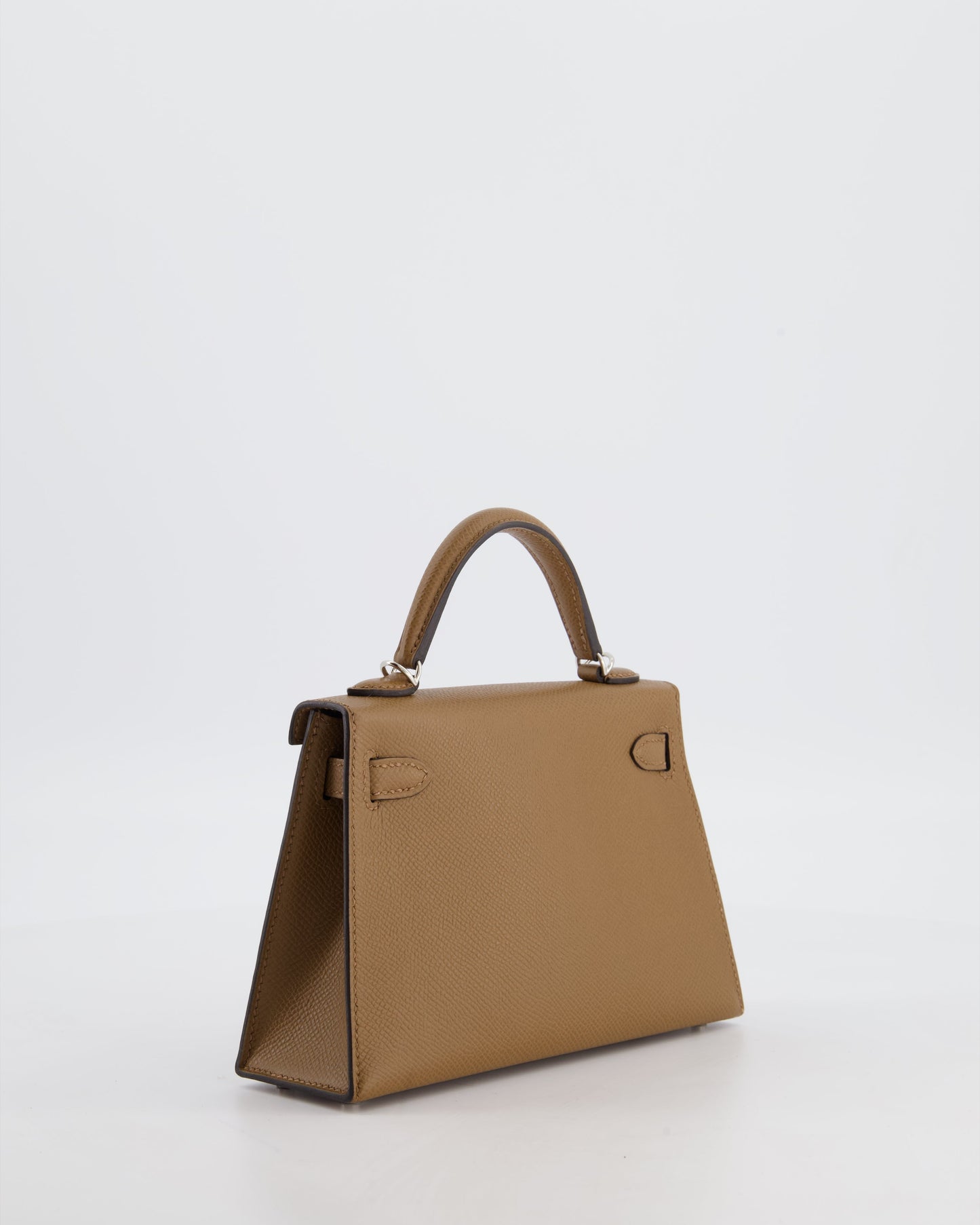 *HOT* Herm�s Mini Kelly II 20 Bag in Alezan Epsom Leather with Palladium Hardware
