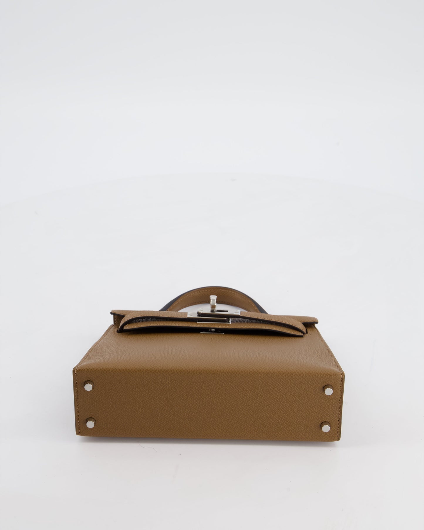 *HOT* Herm�s Mini Kelly II 20 Bag in Alezan Epsom Leather with Palladium Hardware