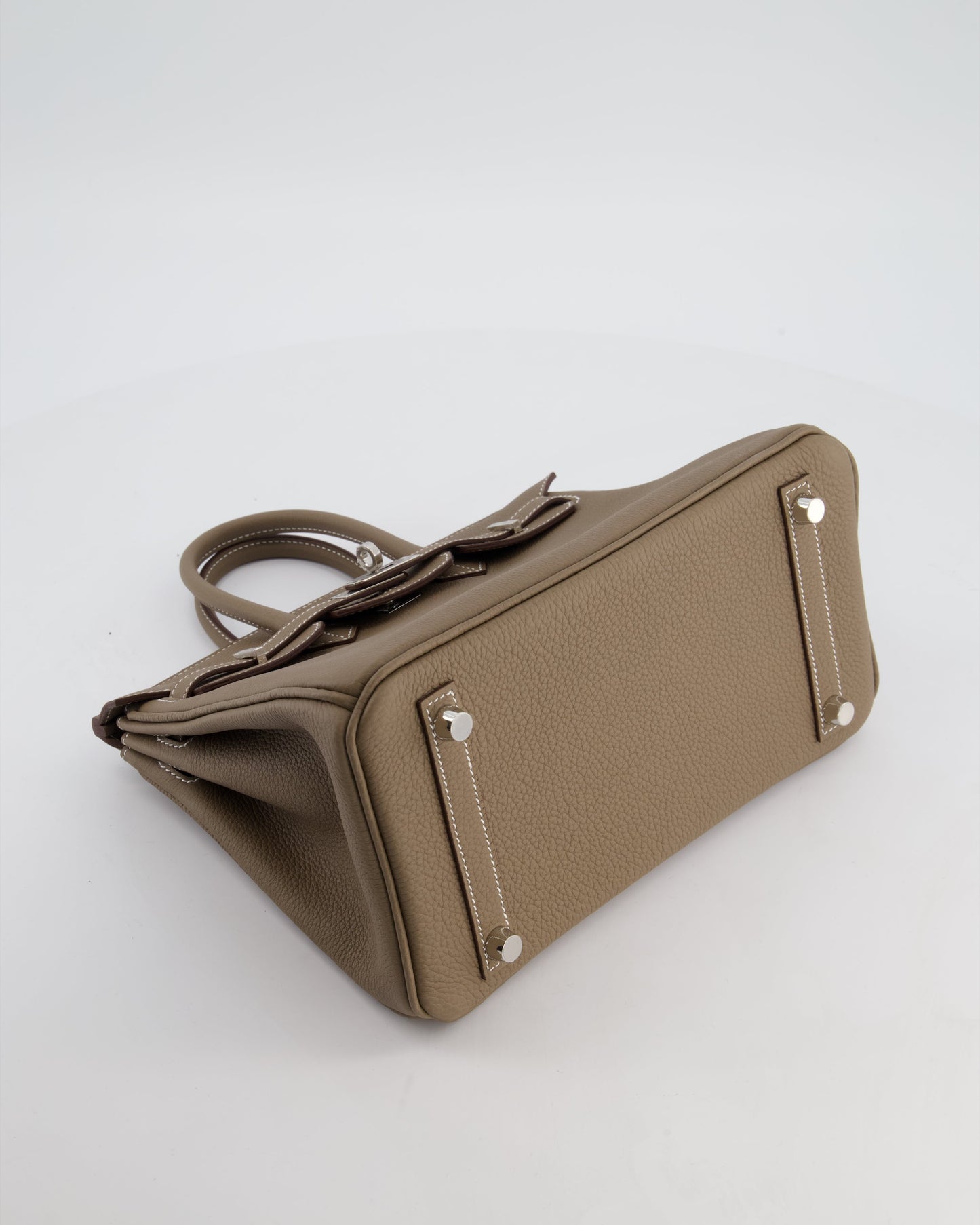 Hermès Birkin 25 Retourne Bag in Etoupe Togo Leather with Palladium Hardware