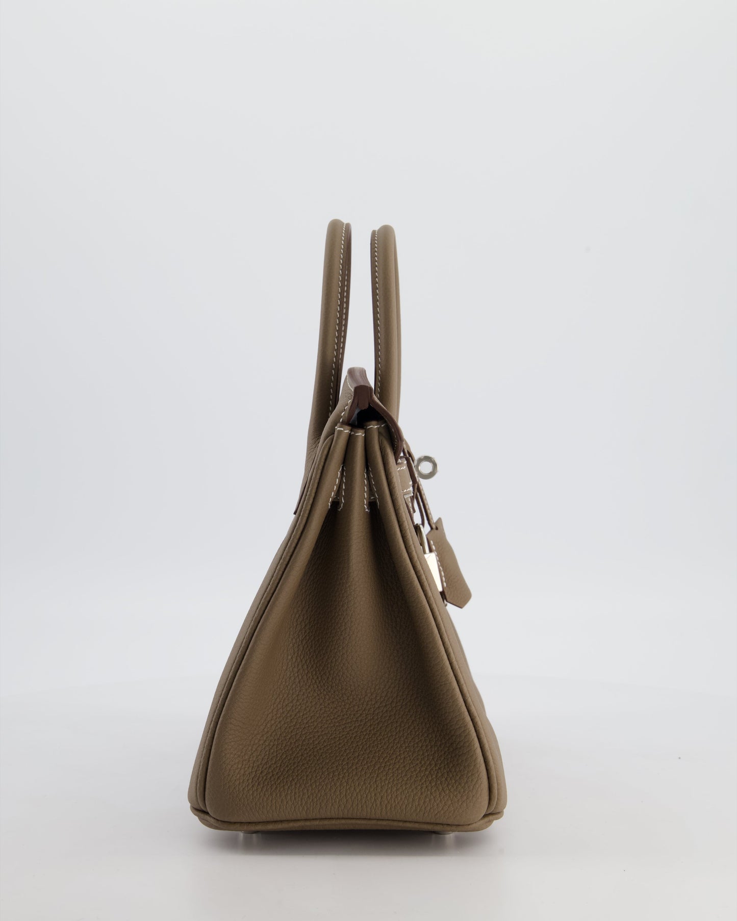 Hermès Birkin 25 Retourne Bag in Etoupe Togo Leather with Palladium Hardware